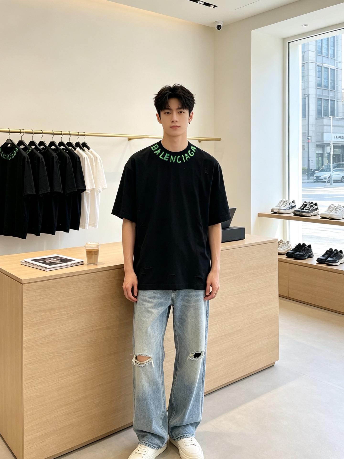 Balenciaga巴黎世家💥砸锅卖铁都要上的新款新款原单男士休闲春夏短袖 高端定制 高端版本 时尚百搭爆款⚠️⚠️✨✨
