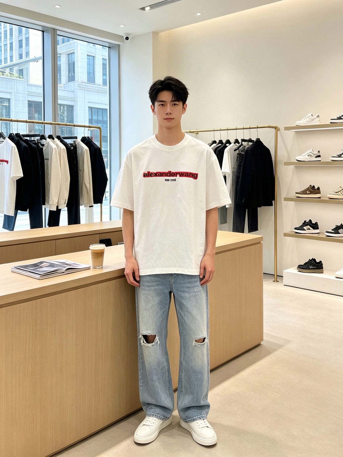 Alexanderwang亚历山大王💥砸锅卖铁都要上的新款新款原单男士休闲短袖 高端定制 高端版本 时尚百搭爆款⚠️⚠️