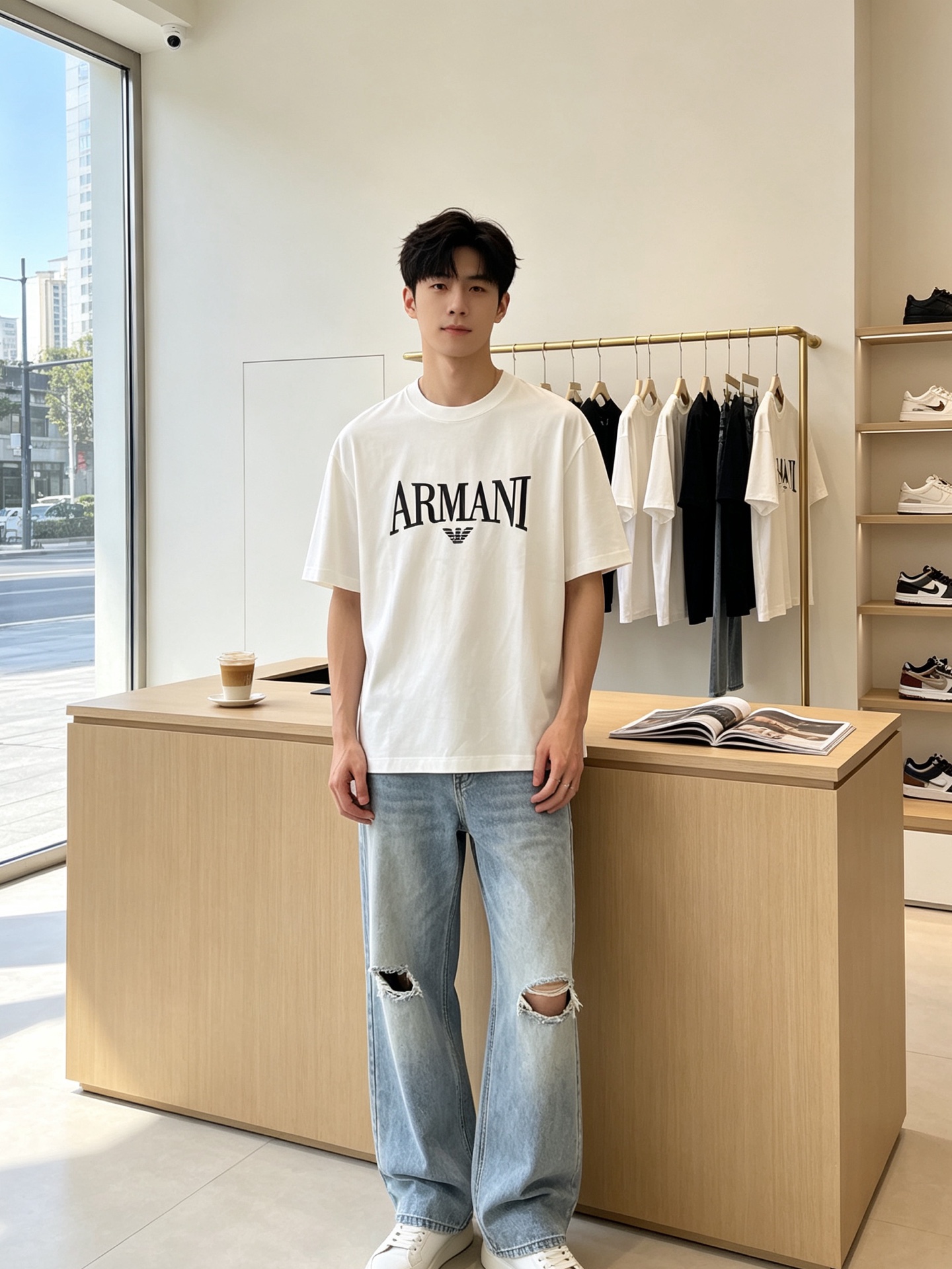 ARMANI阿玛尼💥砸锅卖铁都要上的新款新款原单男士休闲短袖 高端定制 高端版本 时尚百搭爆款⚠️⚠️✨✨进口面料 手感