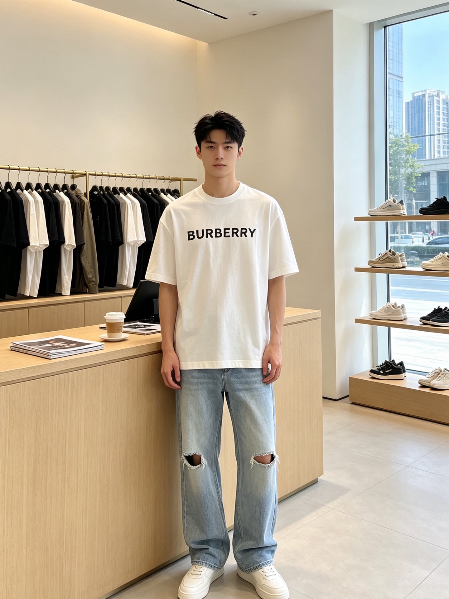 Burberry巴宝莉💥砸锅卖铁都要上的新款新款原单男士休闲短袖 高端定制 高端版本 时尚百搭爆款⚠️⚠️✨✨进口面料 