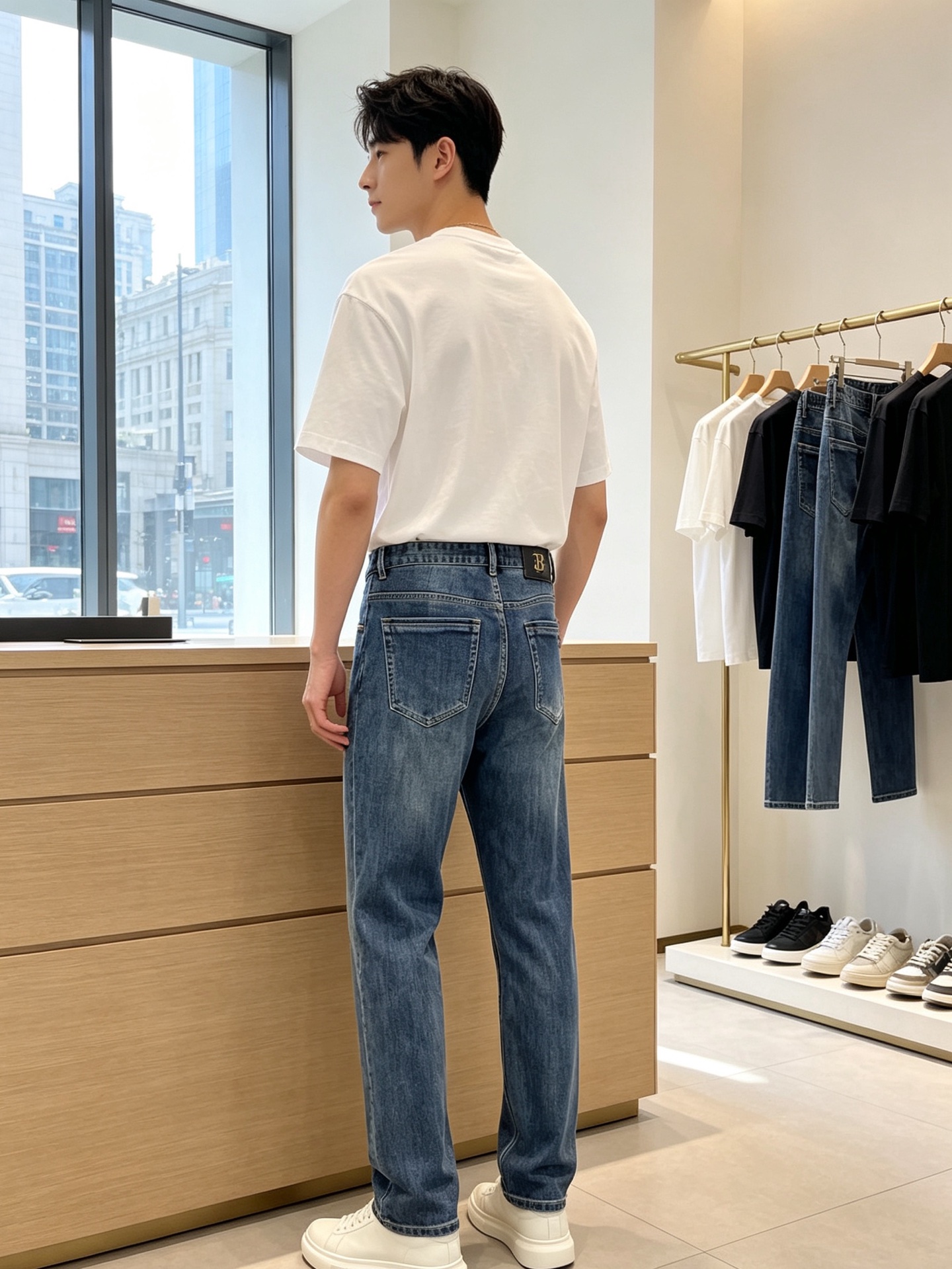 Burberry巴宝莉💥砸锅卖铁都要上的新款新款休闲牛仔裤👖高端版本 专柜定制面料 透气舒适度高，细节无可挑剔，品牌元素
