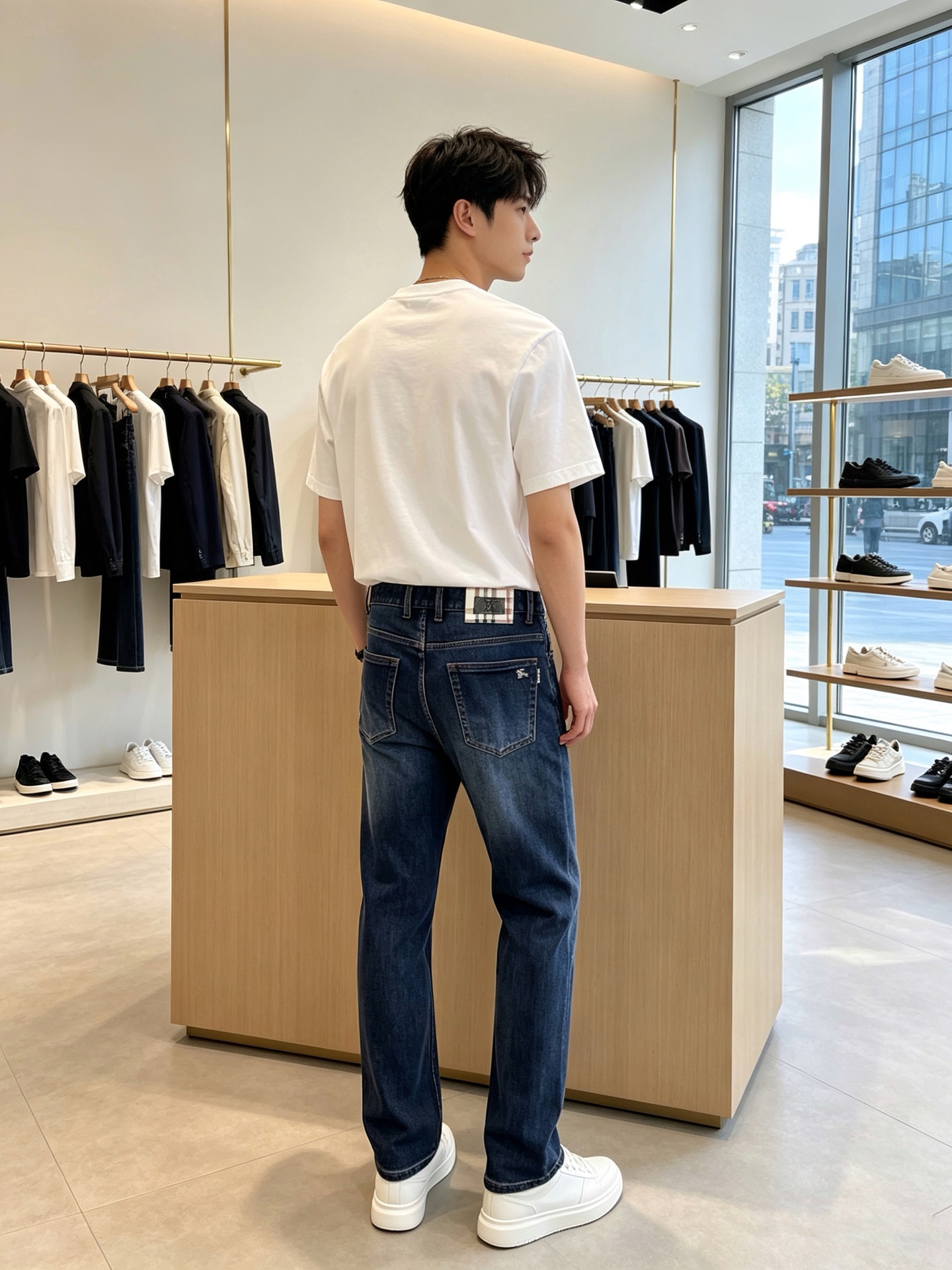 Burberry巴宝莉💥砸锅卖铁都要上的新款新款休闲牛仔裤👖高端版本 专柜定制面料 透气舒适度高，细节无可挑剔，品牌元素