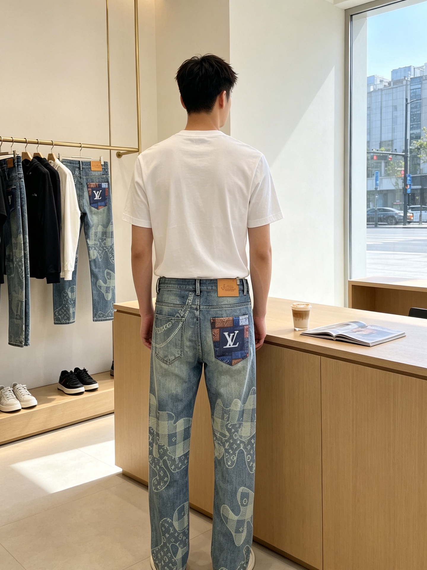 Louis Vuitton路易威登💥砸锅卖铁都要上的新款新款休闲牛仔裤👖高端版本！专柜定制面料 透气舒适度高，细节无可挑