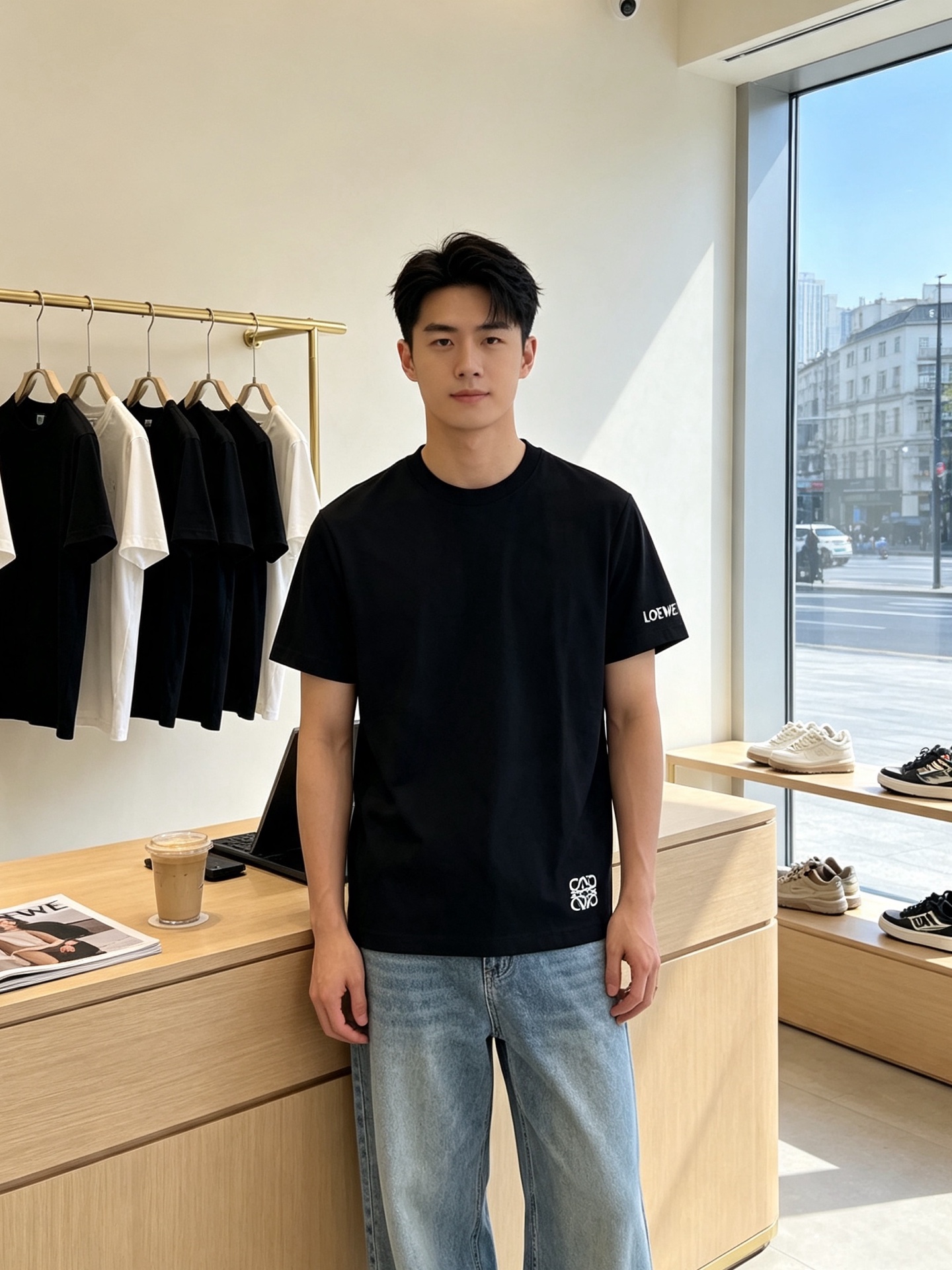 LOEWE罗意威💥砸锅卖铁都要上的新款新款原单男士休闲短袖 高端定制 高端版本 时尚百搭爆款⚠️⚠️✨✨进口面料 手感超