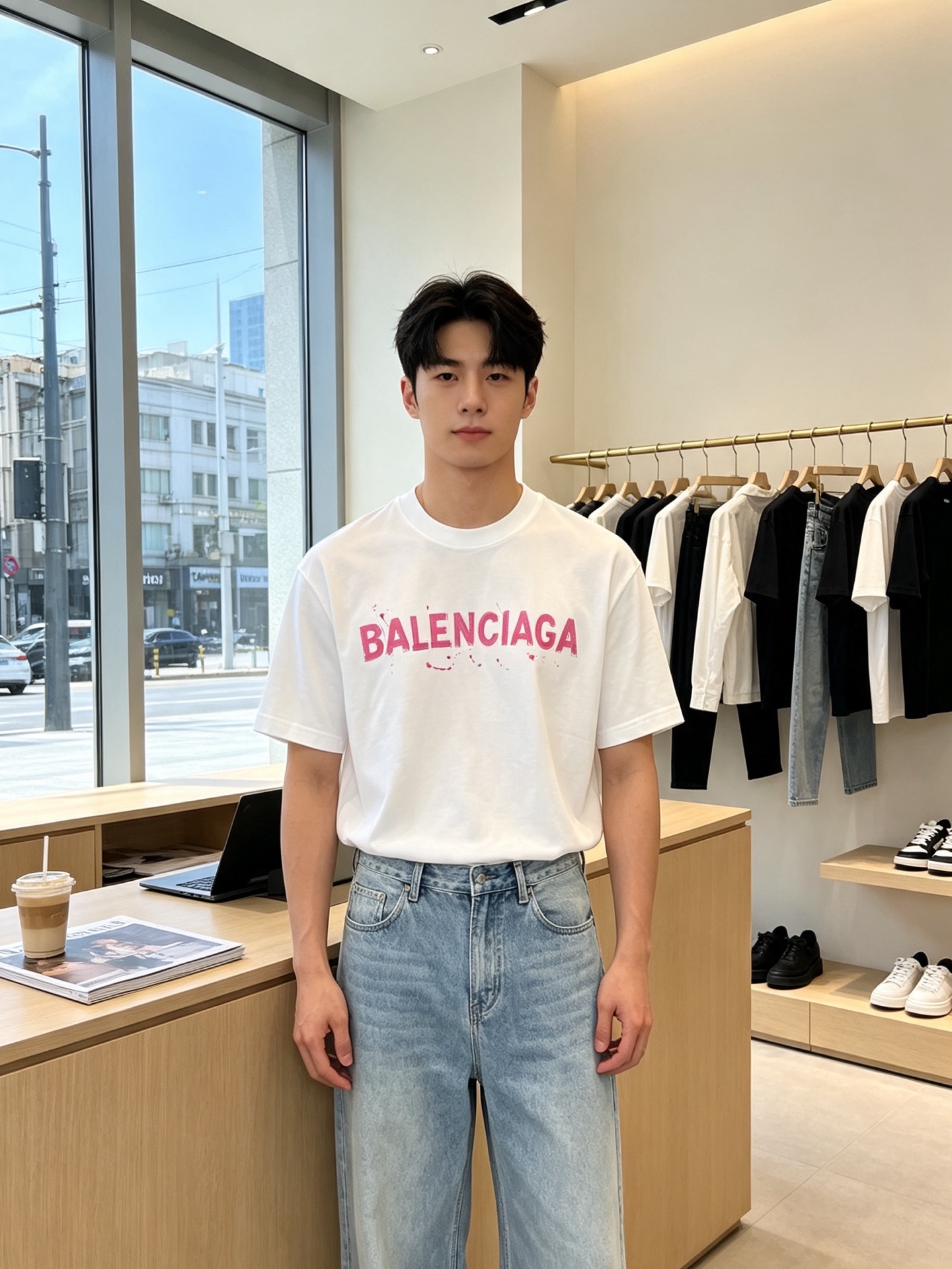 Balenciaga巴黎世家💥砸锅卖铁都要上的新款新款原单男士休闲短袖 高端定制 高端版本 时尚百搭爆款⚠️⚠️✨✨进口
