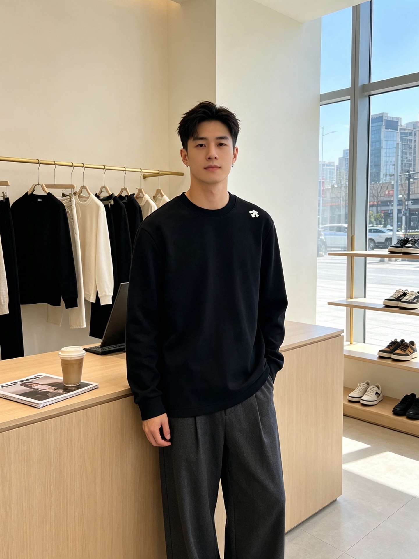 DESCENTE迪桑特💥砸锅卖铁都要上的新款新款原单男士休闲长袖 高端定制 高端版本 时尚百搭爆款⚠️⚠️✨✨进口面料 