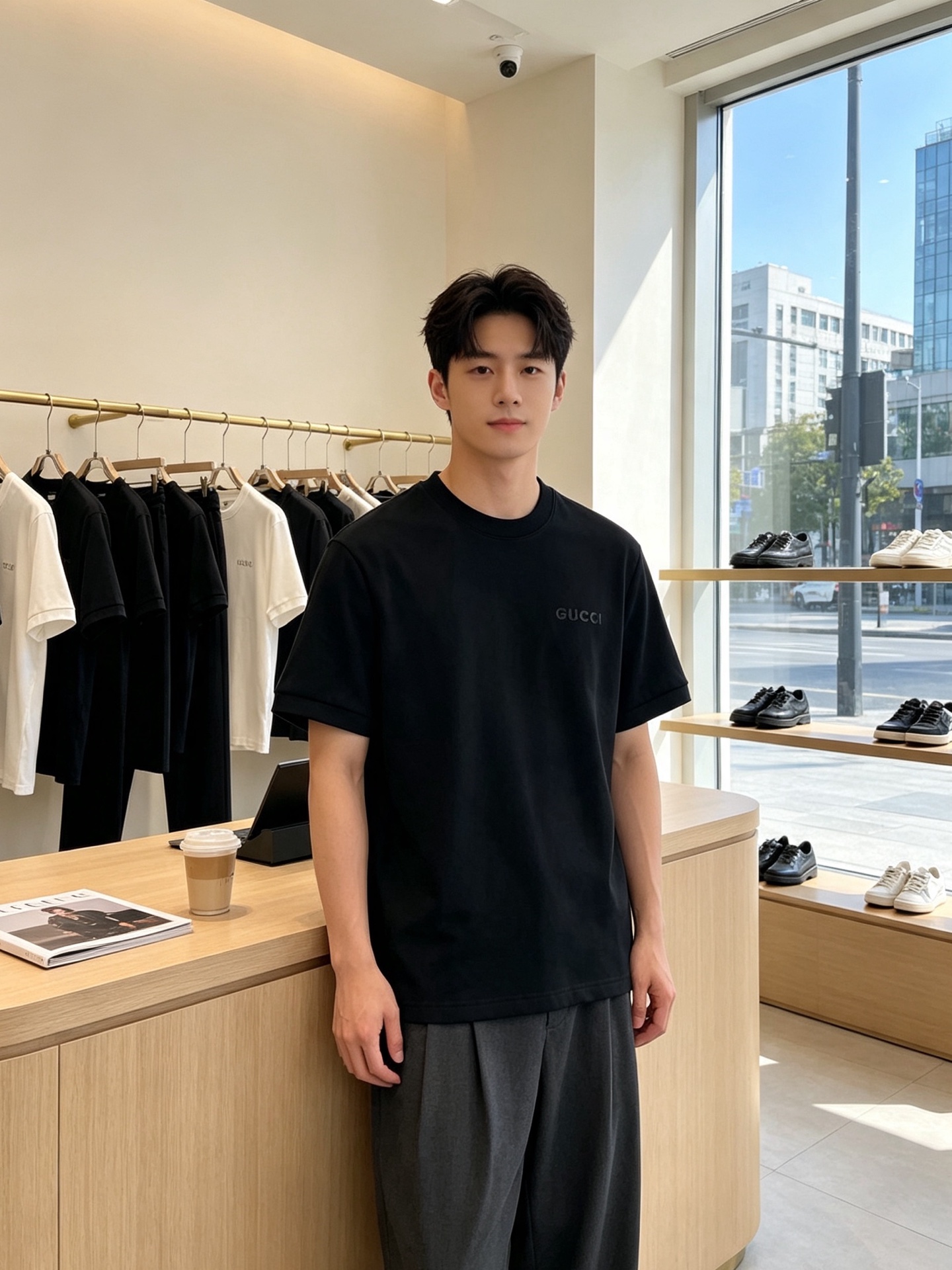 Gucci古驰💥砸锅卖铁都要上的新款新款原单男士休闲短袖 高端定制 高端版本 时尚百搭爆款⚠️⚠️✨✨进口面料 手感超柔