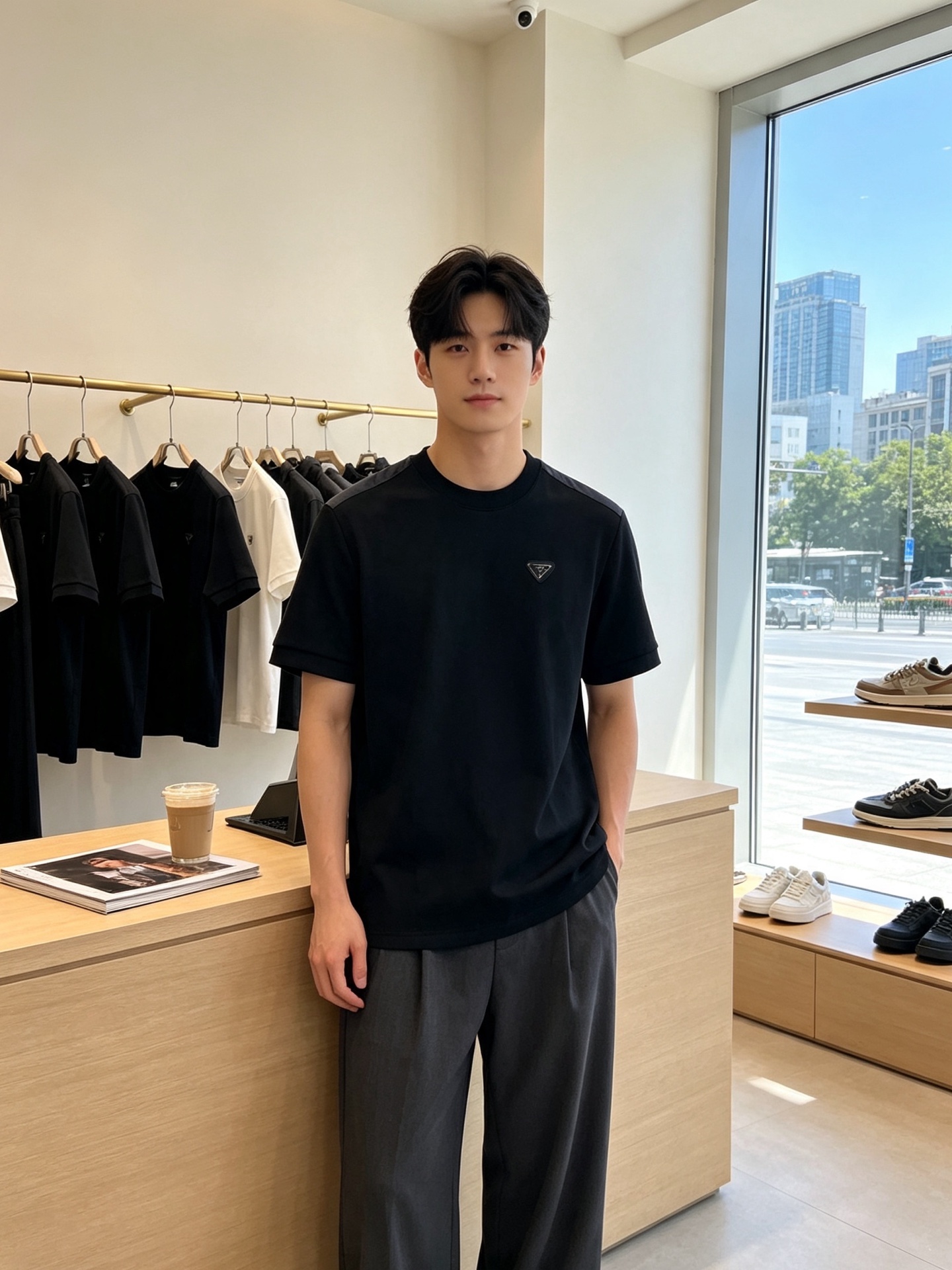 Prada普拉达💥砸锅卖铁都要上的新款新款原单男士休闲短袖 高端定制 高端版本 时尚百搭爆款⚠️⚠️✨✨进口面料 手感超