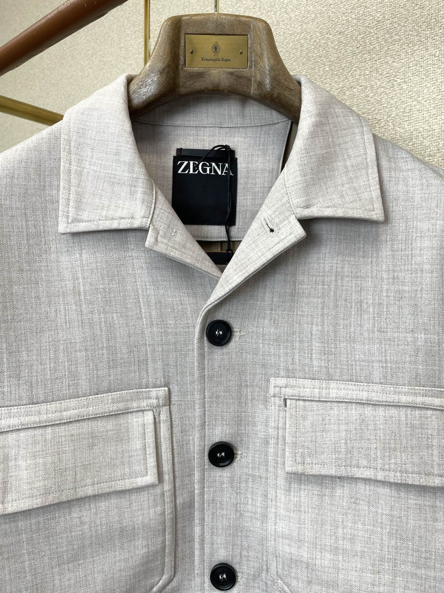 ZEGNA杰尼亚💥独家专供新款原单男士休闲翻领夹克 高端定制 高端版本 时尚百搭爆款⚠️⚠️✨✨进口面料 手感超柔软细腻