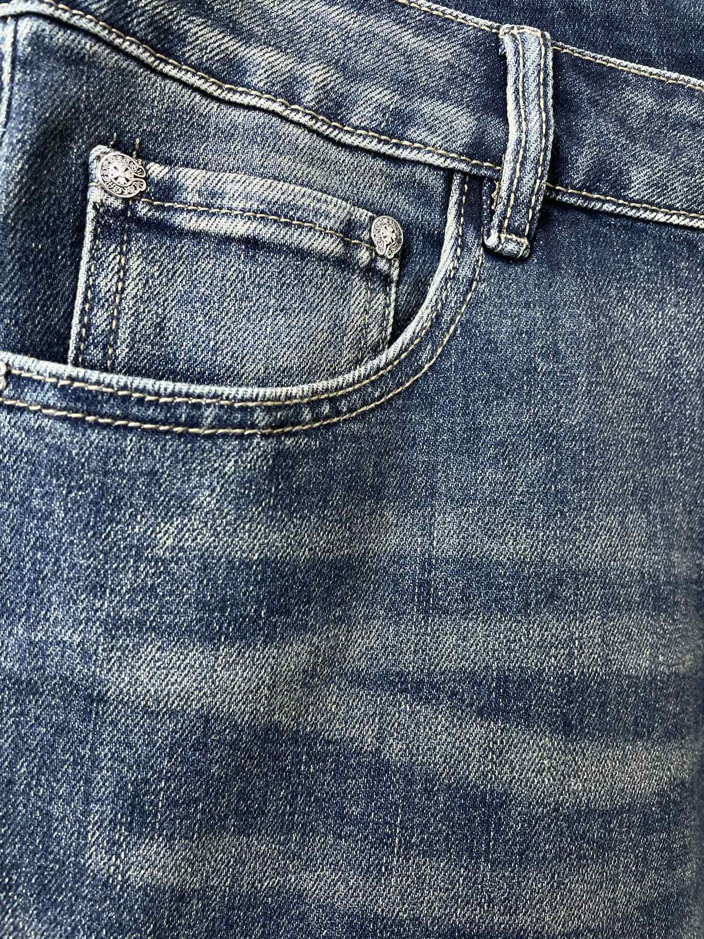Chrome hearts克罗心💥砸锅卖铁都要上的新款新款休闲牛仔裤👖高端版本 专柜定制面料 透气舒适度高，细节无可挑剔
