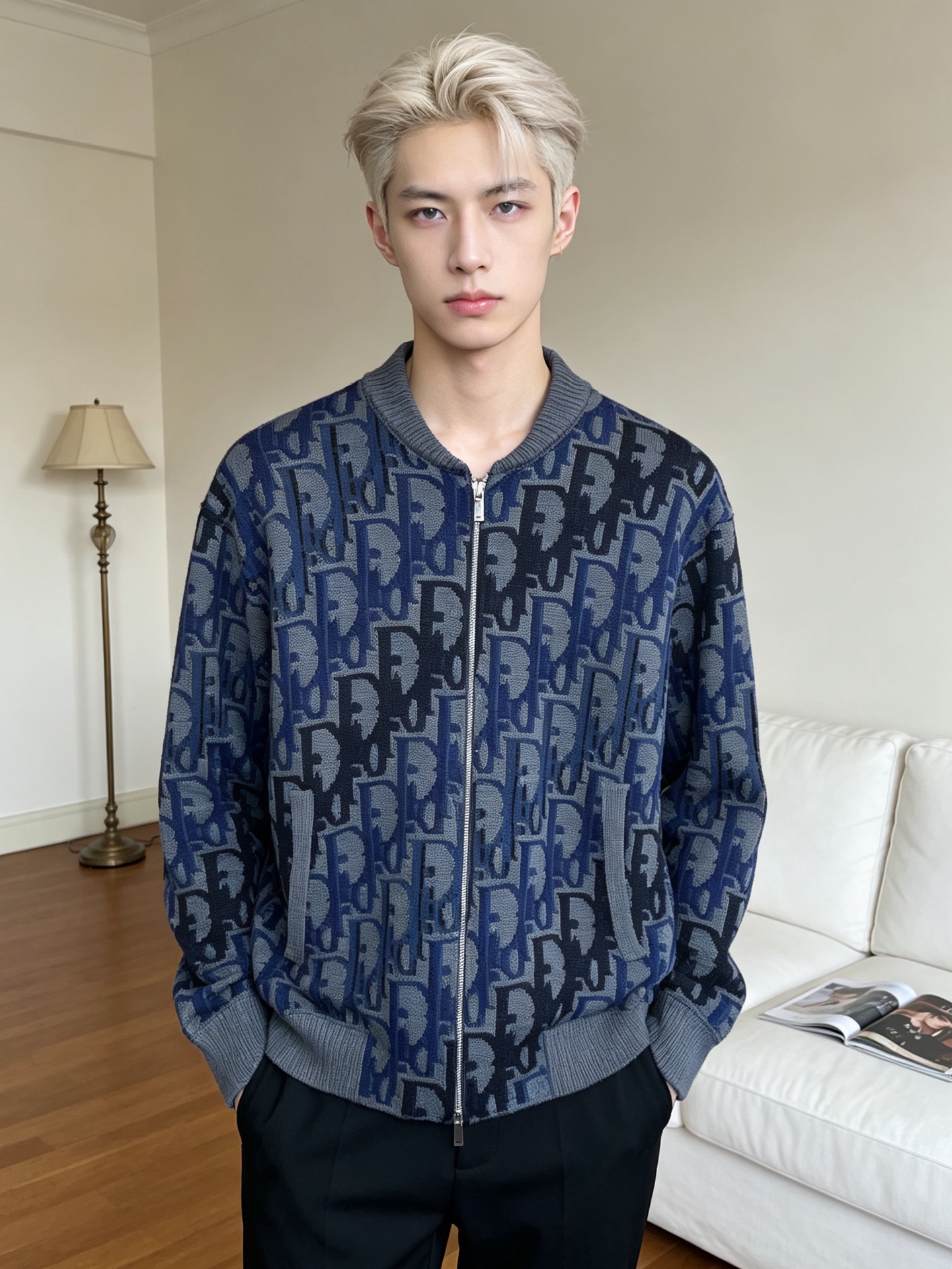 Dior迪奥💥砸锅卖铁都要上的新款新款原单男士休闲拉链毛衣衫 高端定制 高端版本 时尚百搭爆款⚠️⚠️✨✨进口面料 手感