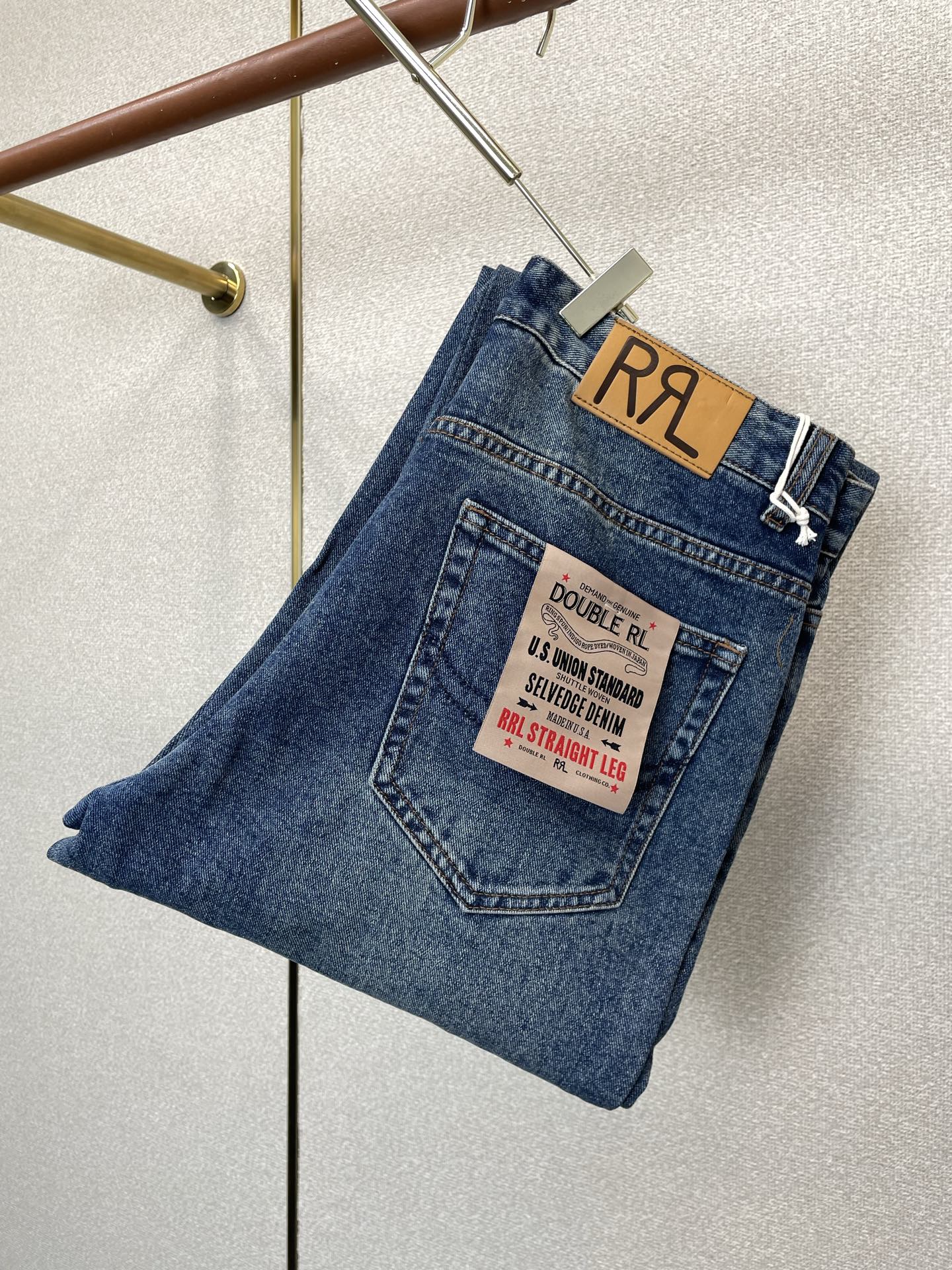 RRL-DOUBLE RL💥独家专供新款牛仔裤👖高端版本！专柜定制面料 透气舒适度高，细节无可挑剔，品牌元素设计理念，体