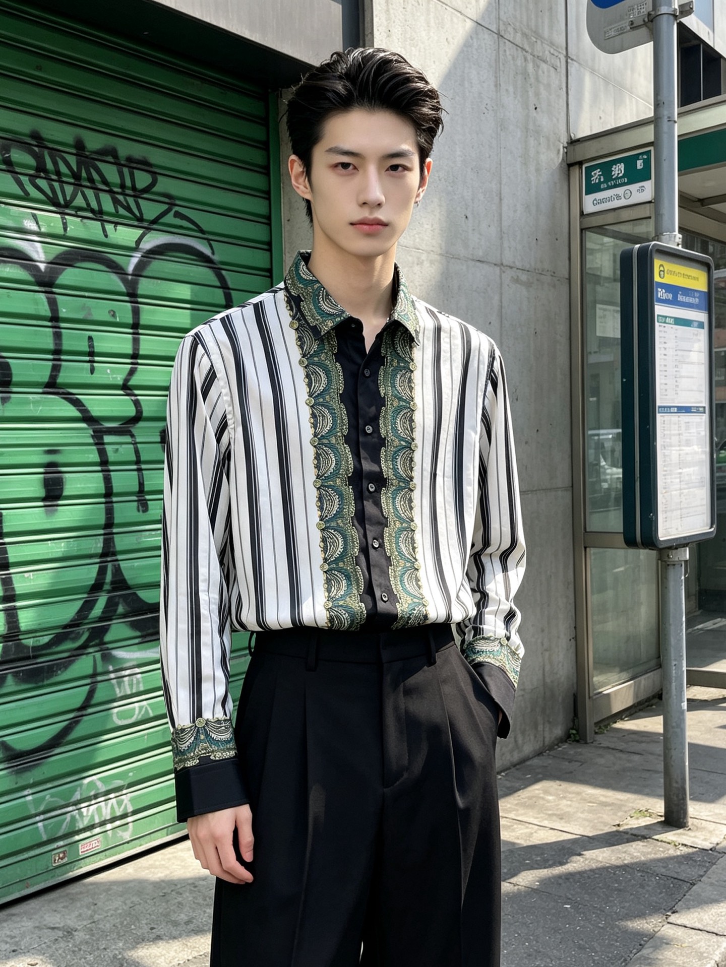 Versace范思哲💥砸锅卖铁都要上的新款新款原单男士休闲长袖衬衫 高端定制 高端版本 时尚百搭爆款⚠️⚠️✨✨进口面料