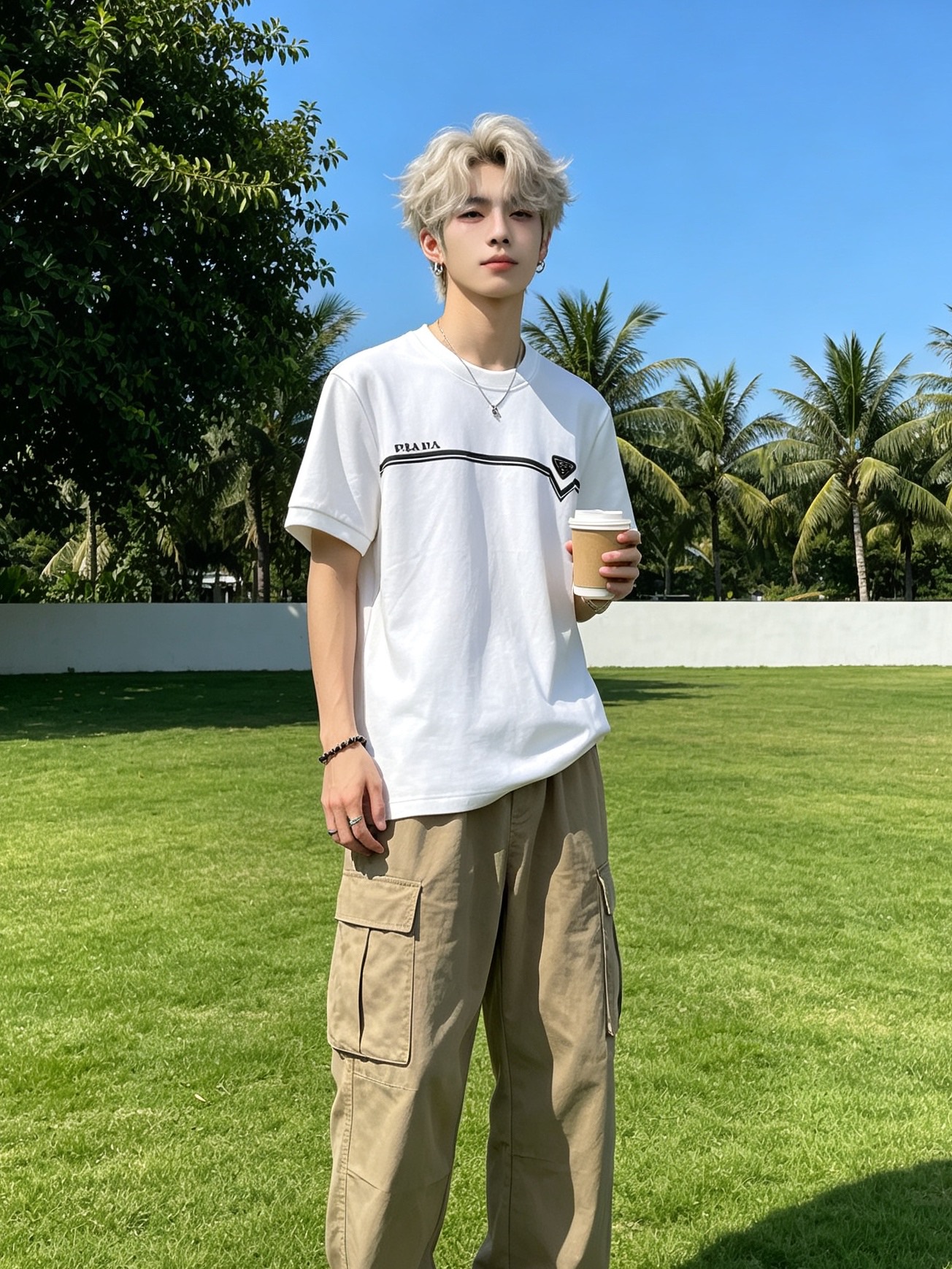 Prada普拉达💥砸锅卖铁都要上的新款新款原单男士休闲短袖 高端定制 高端版本 时尚百搭爆款⚠️⚠️✨✨进口面料 手感超