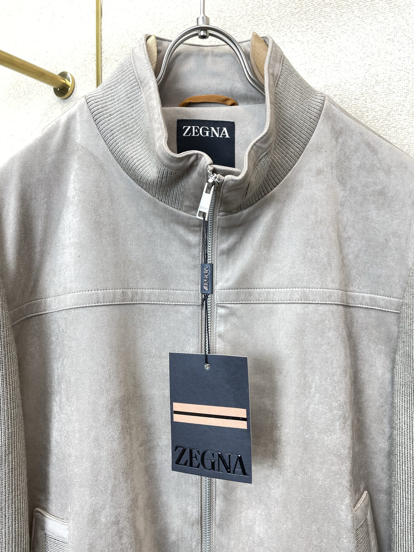 ZEGNA杰尼亚💥砸锅卖铁都要上的新款新款原单男士休闲麂皮拼接外套 高端定制 高版本 时尚百搭爆款⚠️⚠️✨✨进口面料 