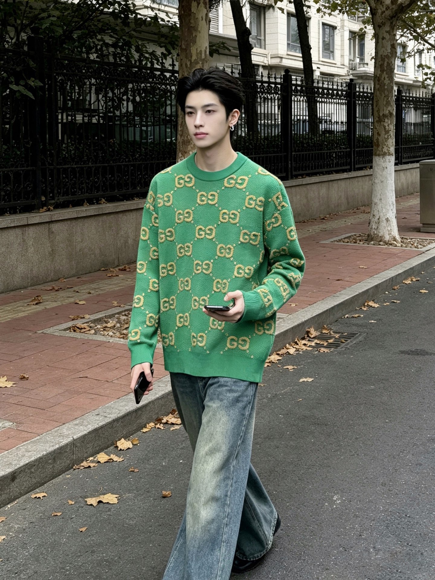 Gucci古驰💥砸锅卖铁都要上的新款新款原单男士休闲针织衫 高端定制 高端版本 时尚百搭爆款⚠️⚠️✨✨进口面料 手感超