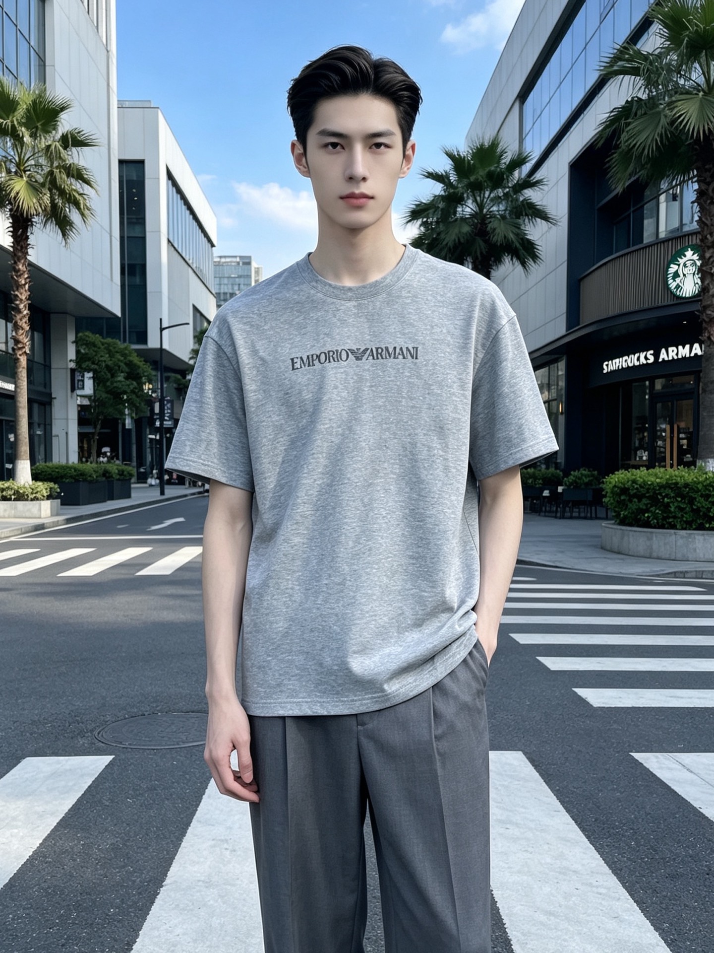 ARMANI阿玛尼💥独家专供新款原单男士休闲短袖 高端定制 高端版本 时尚百搭爆款⚠️⚠️✨✨进口面料 手感超柔软细腻 