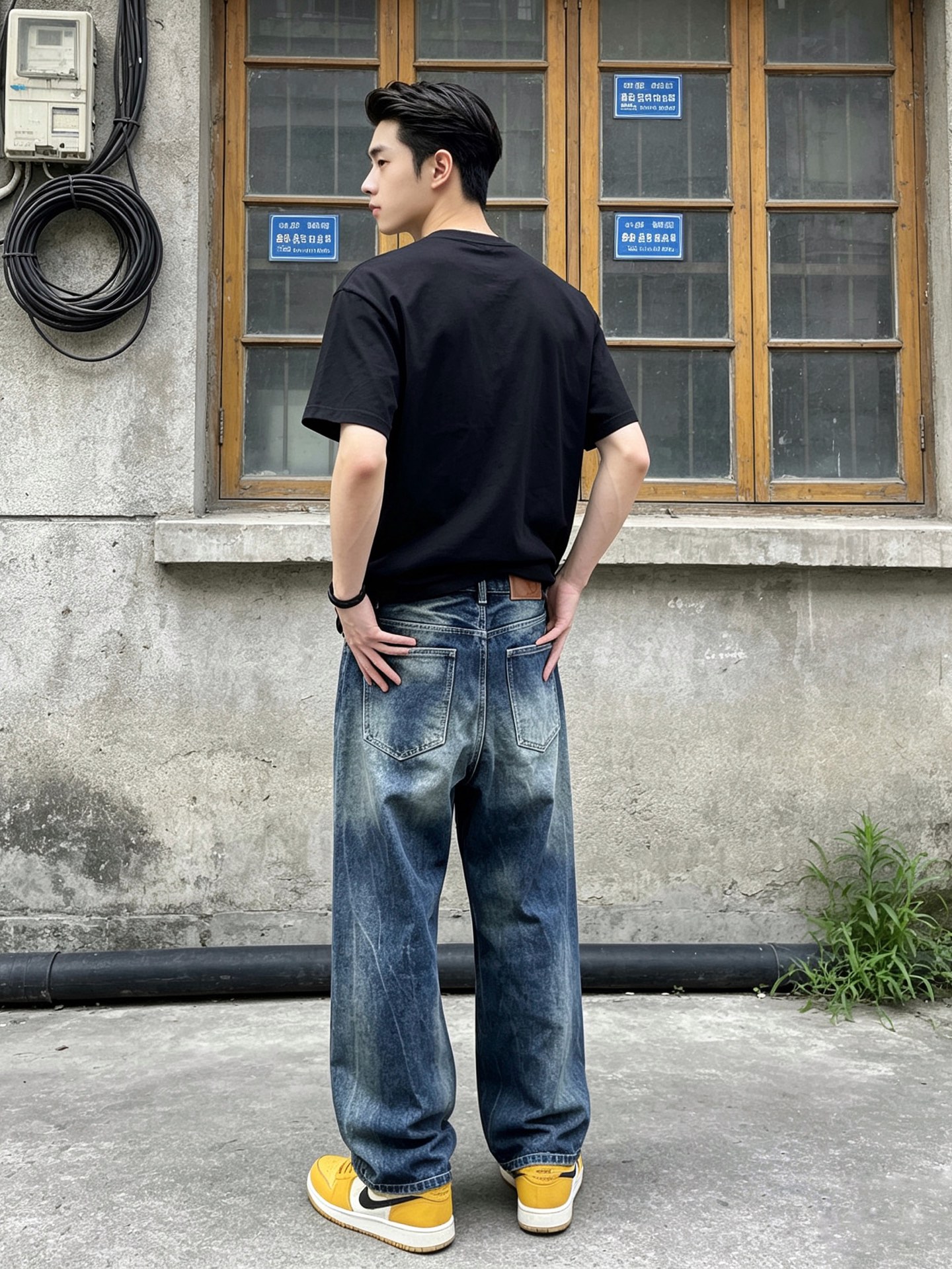 VALENTINO华伦天奴💥独家专供新款休闲牛仔阔腿裤👖高端版本 专柜定制面料 透气舒适度高，细节无可挑剔，品牌元素设计