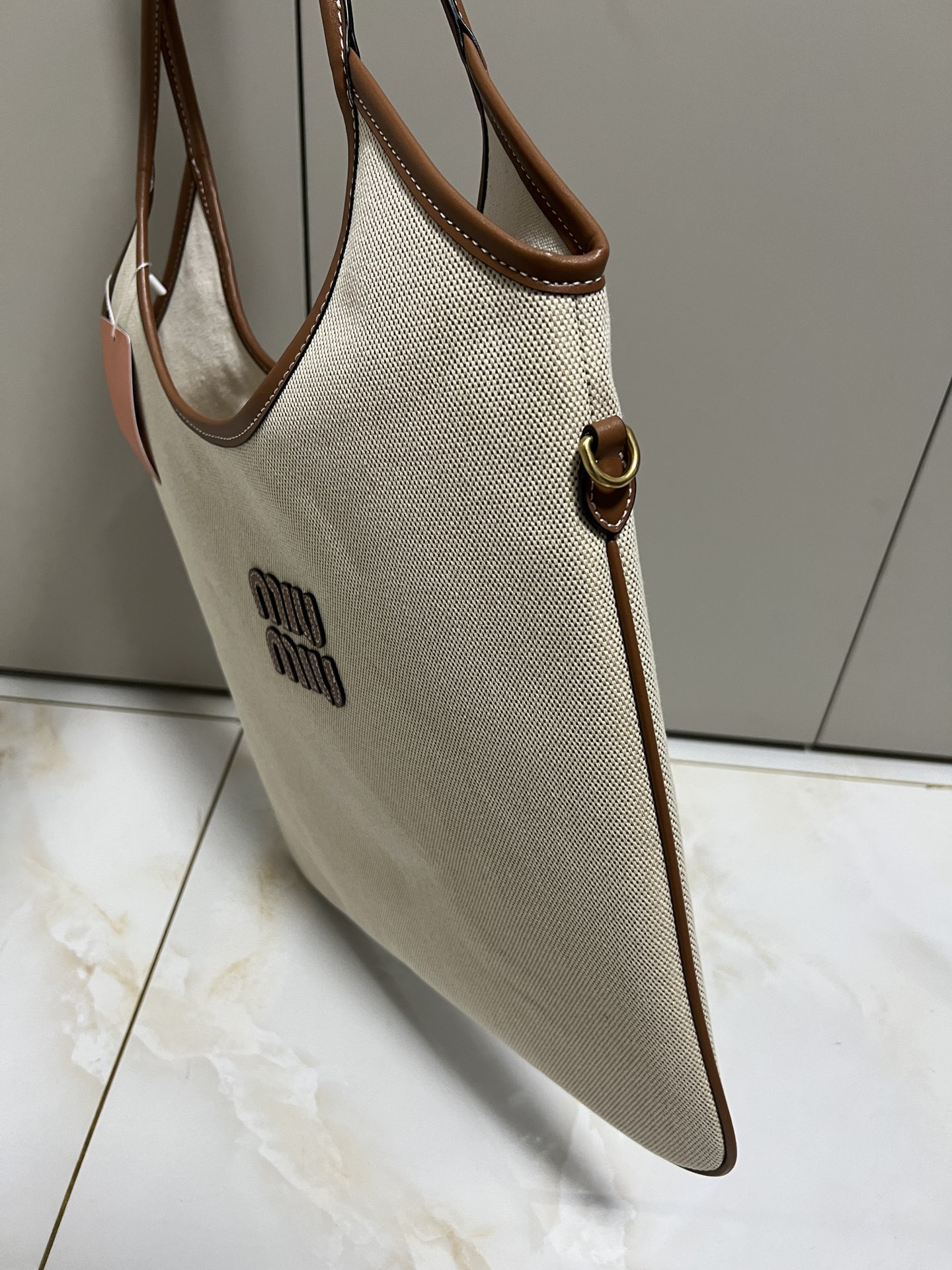 Miu Miu Canvas Hobo Shoulder Tote - Comprehensive 7