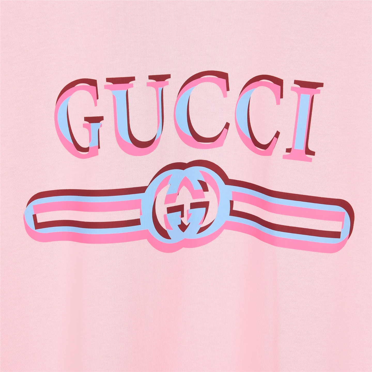 Gucci古驰2025春夏新品新款腰带印花短袖T恤