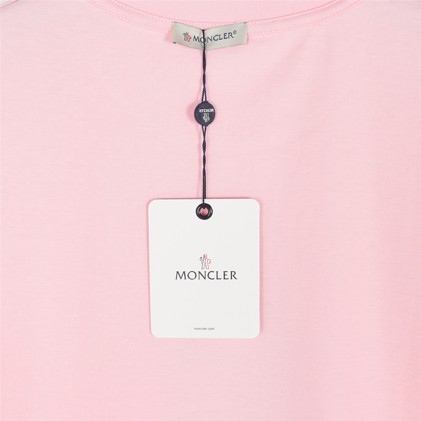 MONCLER盟可睐 2025春夏新品潮人公仔印花袖章logo圆领短袖T恤 黑色 粉色