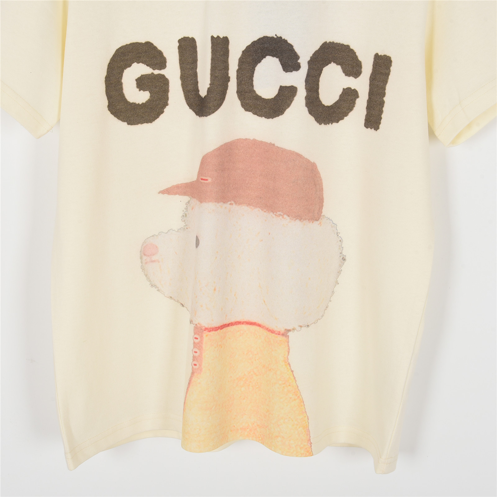 GUCCI古驰2025春夏新品插画趣味动物数码直喷工艺短袖T恤