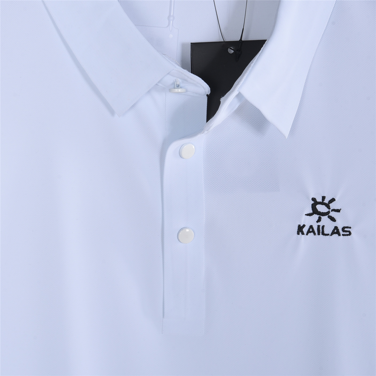 区别通货 无痕冰丝 KAILAS-凯乐石无痕压胶商务休闲翻领设计刺绣logo休闲冰感冰丝速干黑科技Polo衫短袖