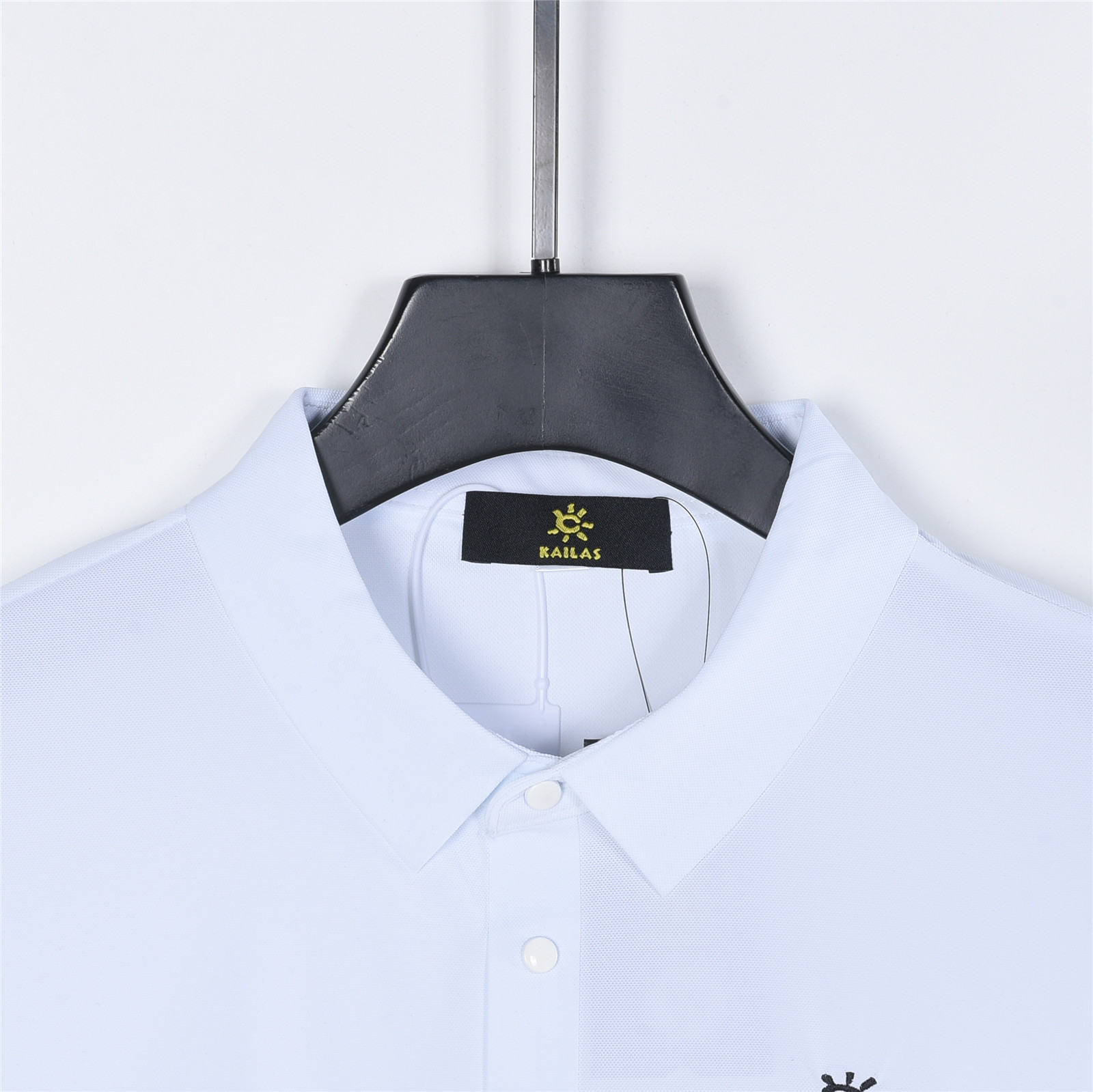 区别通货 无痕冰丝 KAILAS-凯乐石无痕压胶商务休闲翻领设计刺绣logo休闲冰感冰丝速干黑科技Polo衫短袖