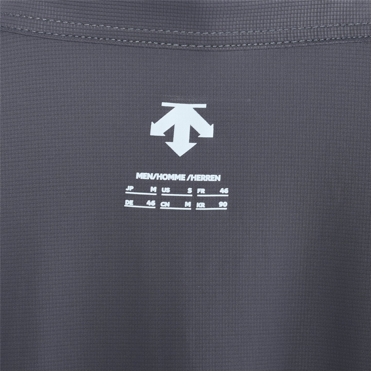 DESCENTE / 迪桑特 华夫格冰丝棉无痕速干polo短袖 深灰色