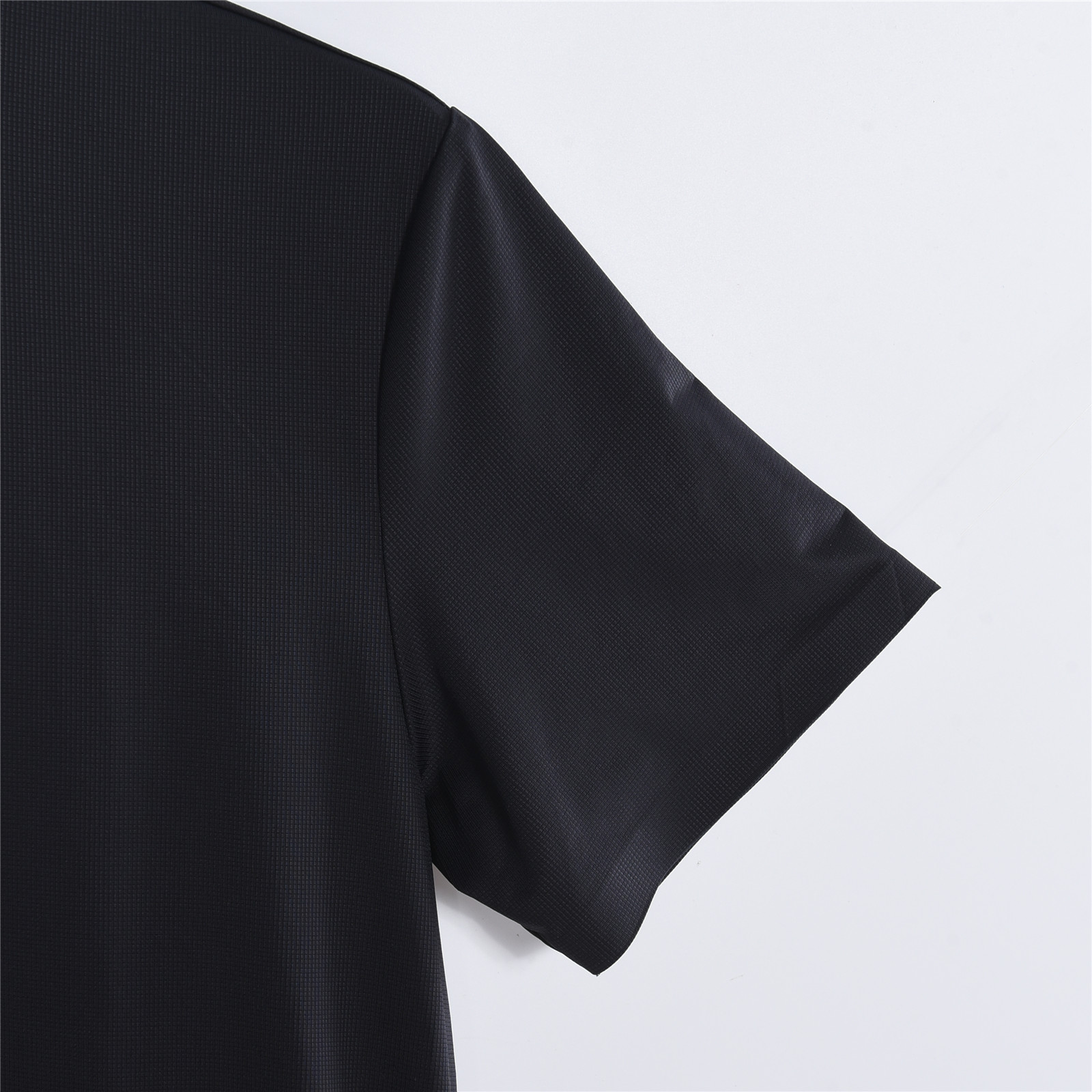 DESCENTE / 迪桑特 华夫格冰丝棉无痕速干polo短袖 黑色