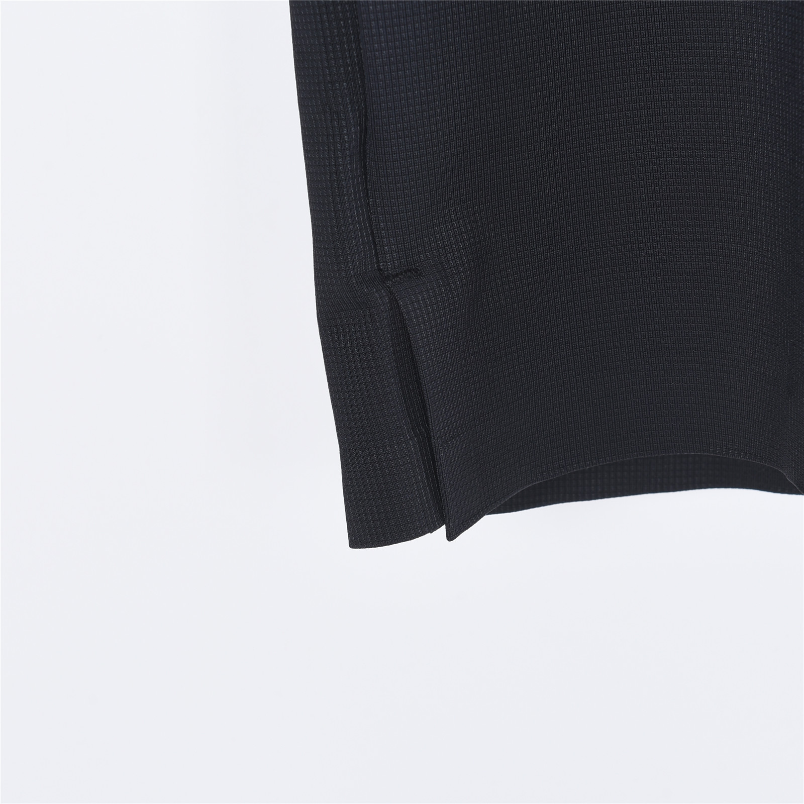 DESCENTE / 迪桑特 华夫格冰丝棉无痕速干polo短袖 黑色