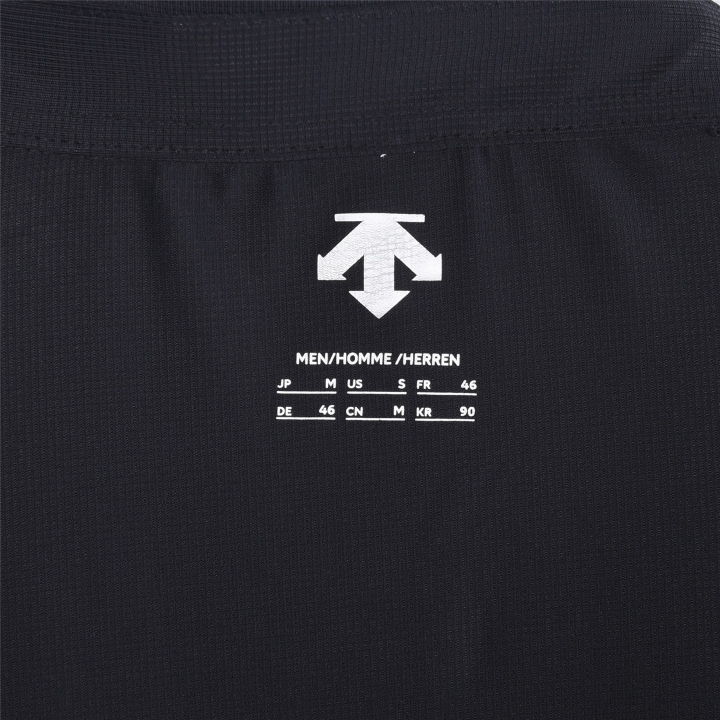 DESCENTE / 迪桑特 华夫格冰丝棉无痕速干polo短袖 黑色