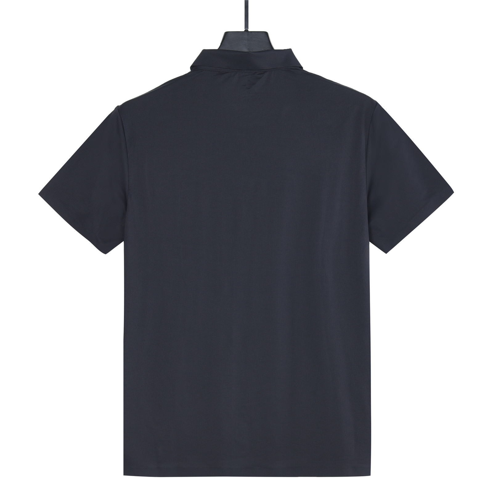 DESCENTE / 迪桑特 华夫格冰丝棉无痕速干polo短袖 黑色