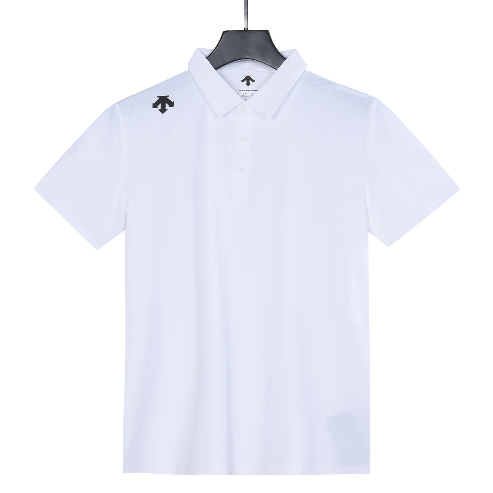 DESCENTE / 迪桑特 华夫格冰丝棉无痕速干polo短袖 白色