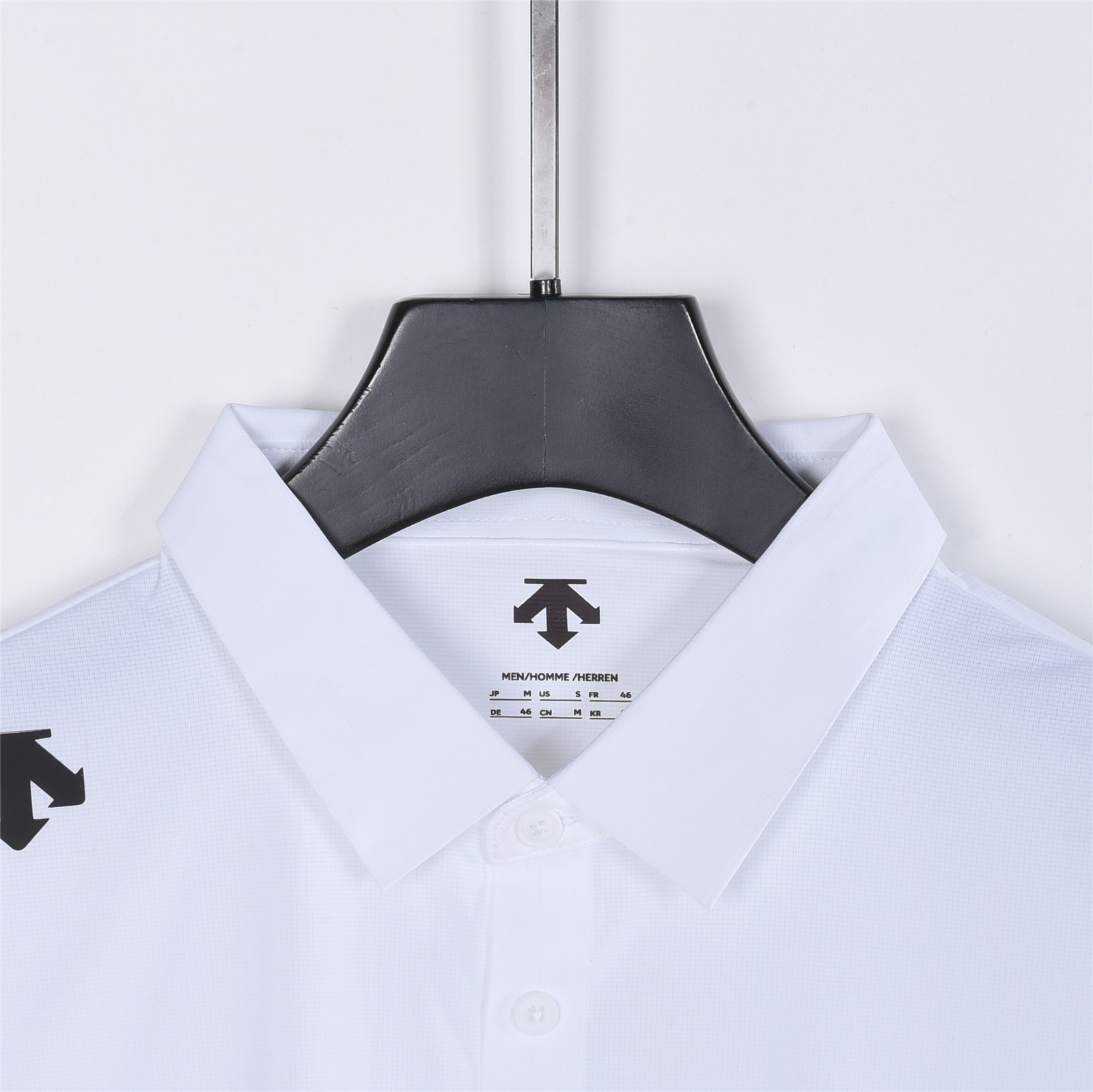 DESCENTE / 迪桑特 华夫格冰丝棉无痕速干polo短袖 白色