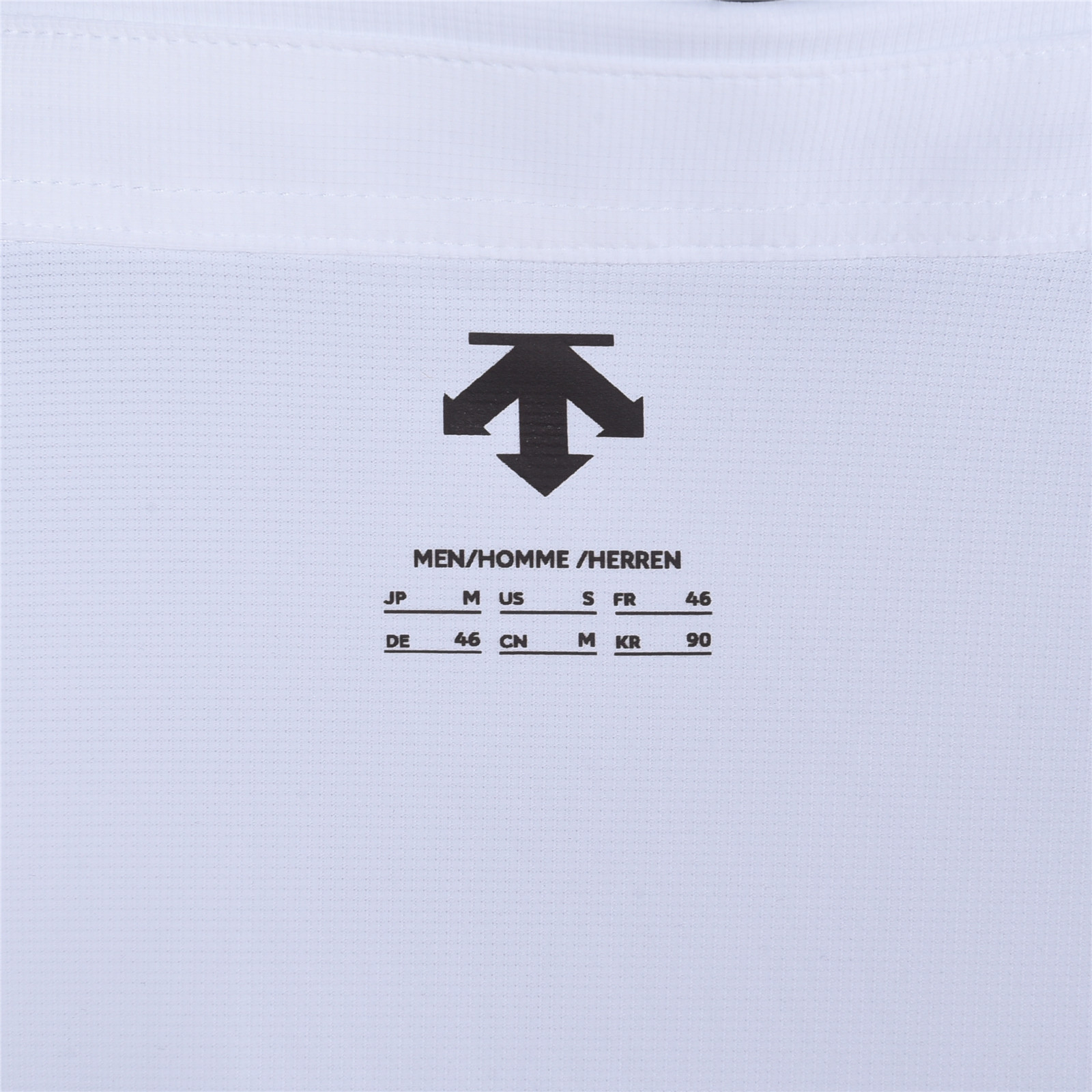 DESCENTE / 迪桑特 华夫格冰丝棉无痕速干polo短袖 白色