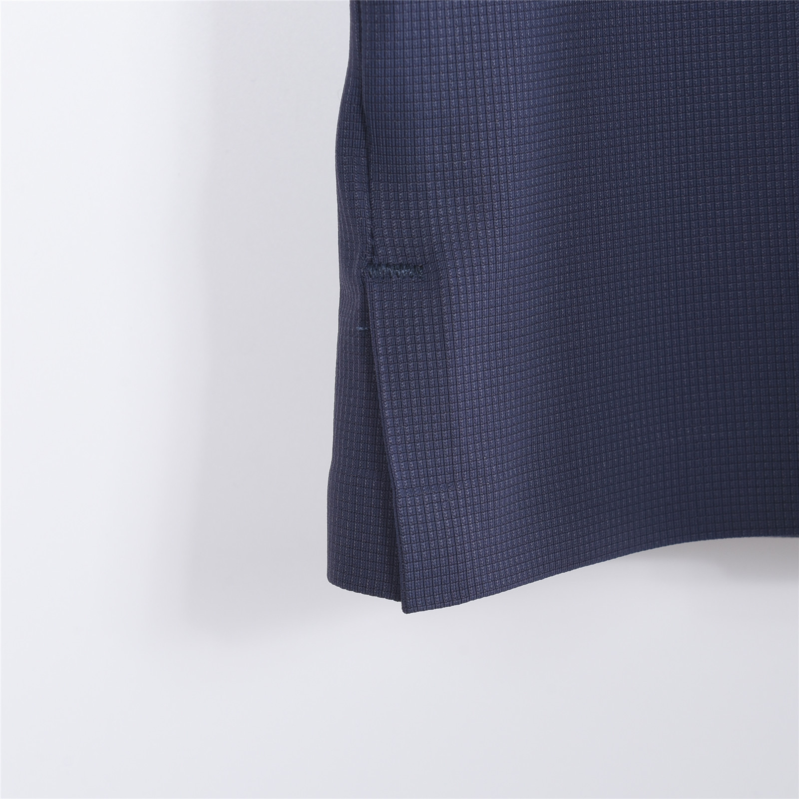 新增配色 DESCENTE / 迪桑特 华夫格冰丝棉无痕速干polo短袖 宝蓝色
