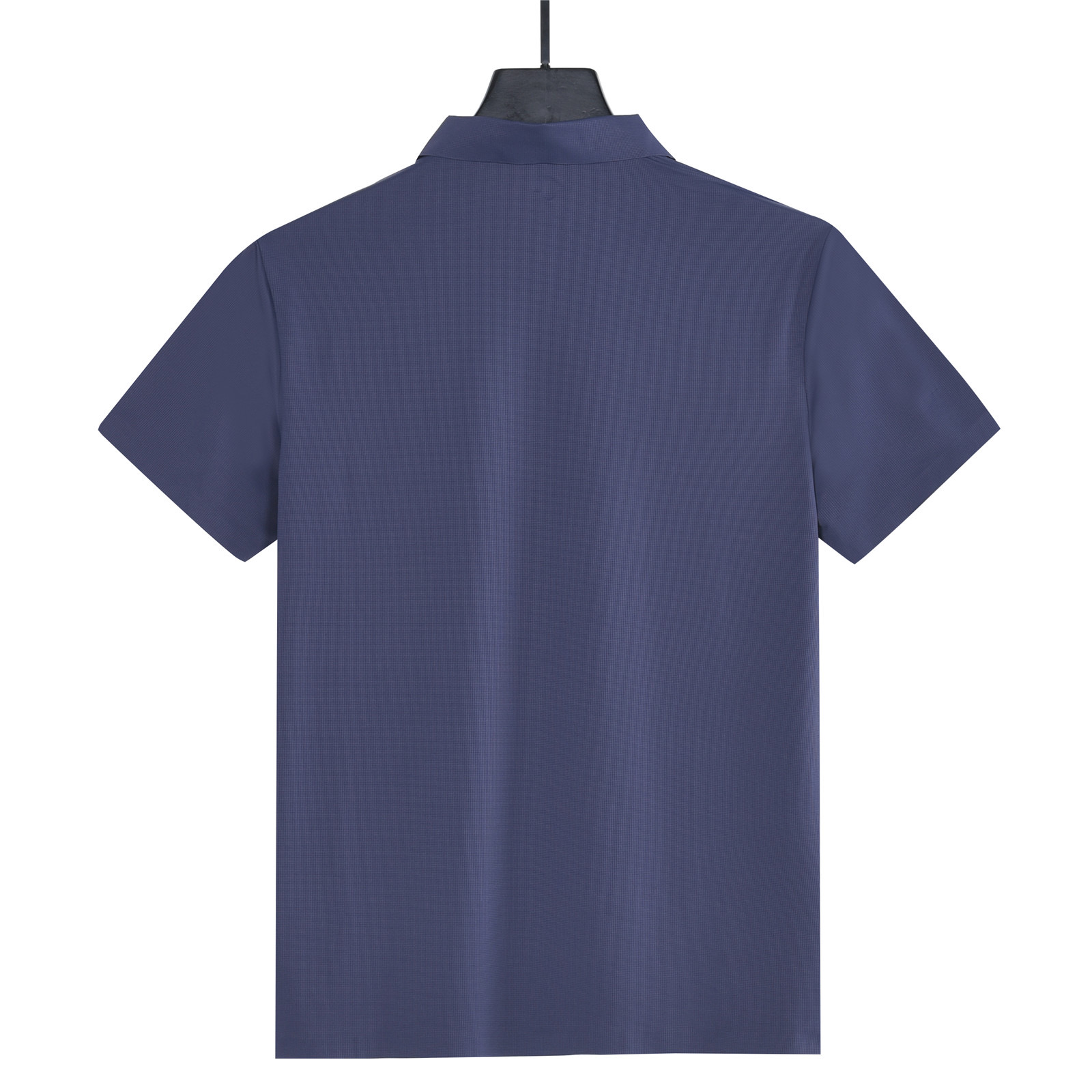 新增配色 DESCENTE / 迪桑特 华夫格冰丝棉无痕速干polo短袖 宝蓝色