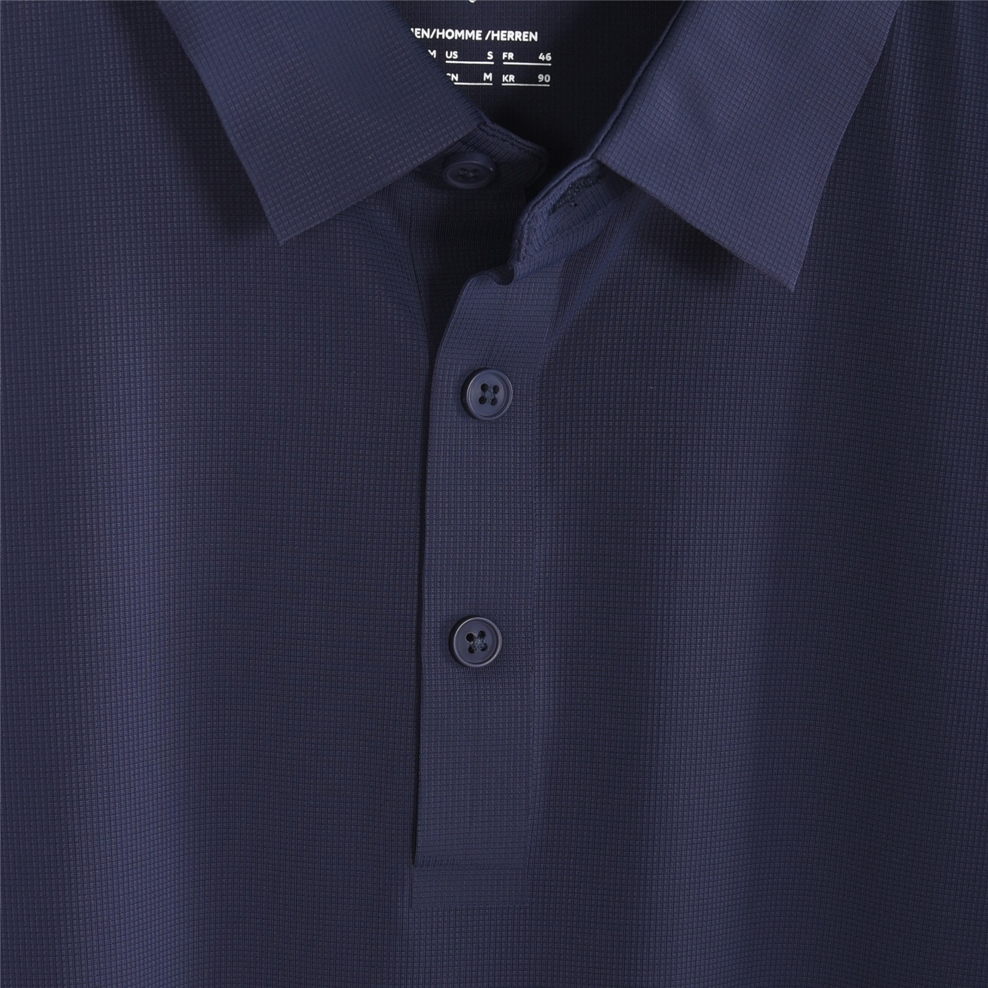 新增配色 DESCENTE / 迪桑特 华夫格冰丝棉无痕速干polo短袖 宝蓝色
