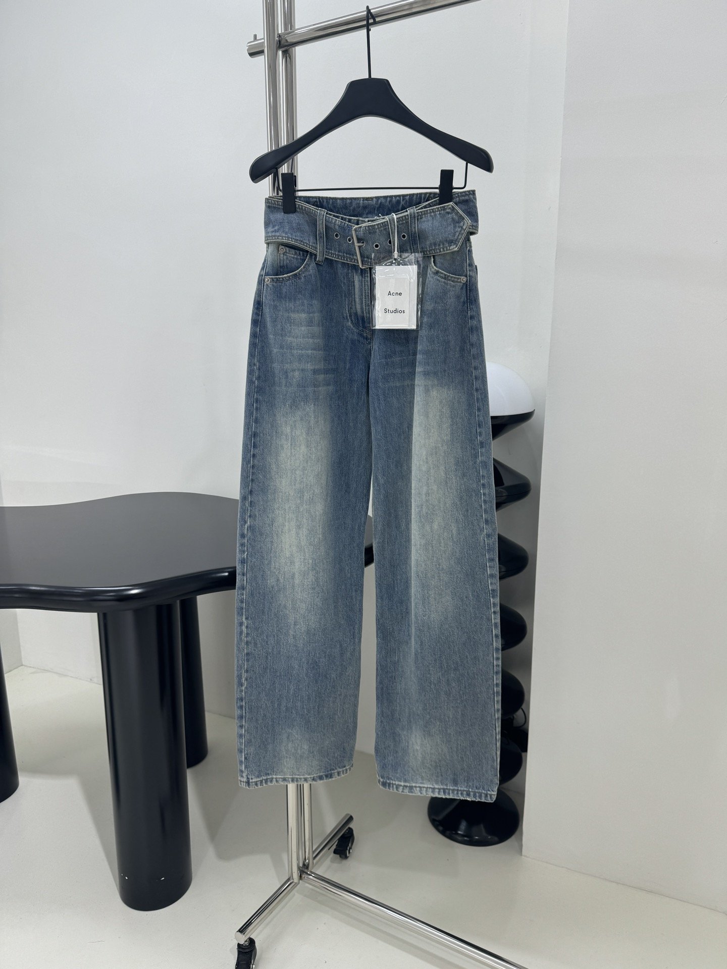 【新款发售】 ACNE复古腰带设计做旧牛仔长裤 高品质pyjdle SML