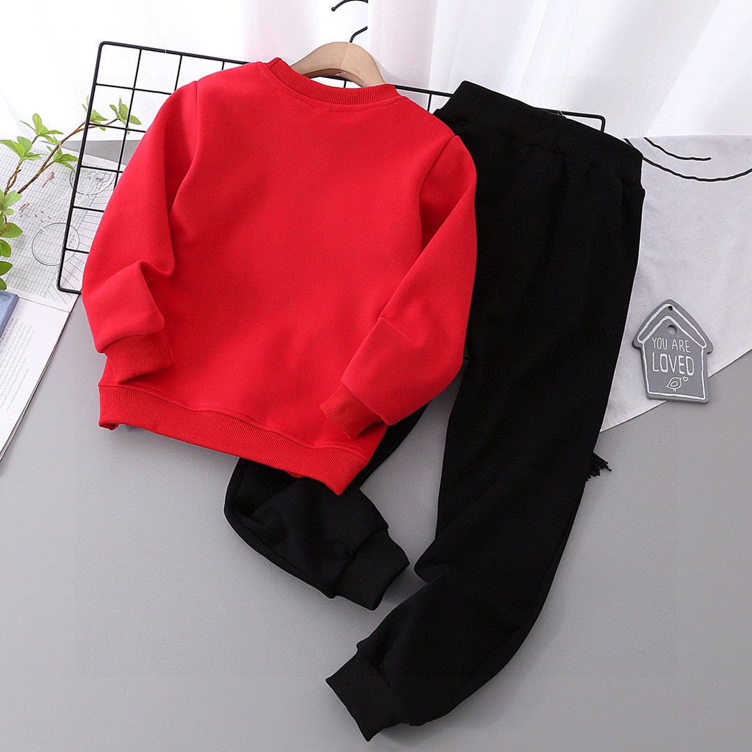Two pairs of velvet children warmed up in the fall and winter leisure campaign Size: 110-170 - 图片 6