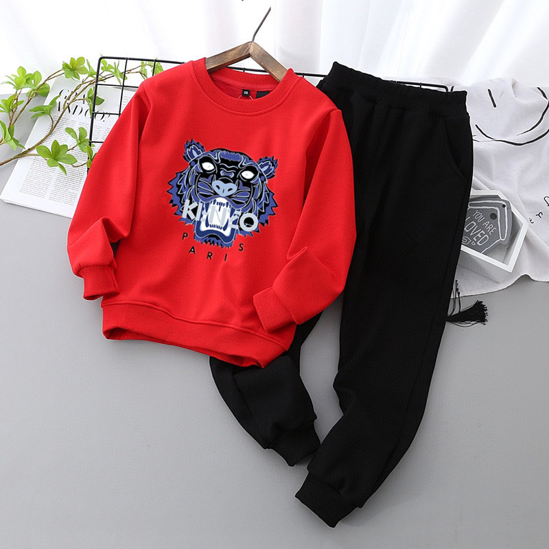 Two pairs of velvet children warmed up in the fall and winter leisure campaign Size: 110-170