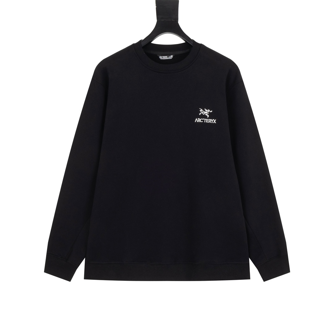 Sudadera pesada Arcteryx 360g con estampado auténtico, imagen bordada en el pecho, sudadera tipo jersey de manga larga …