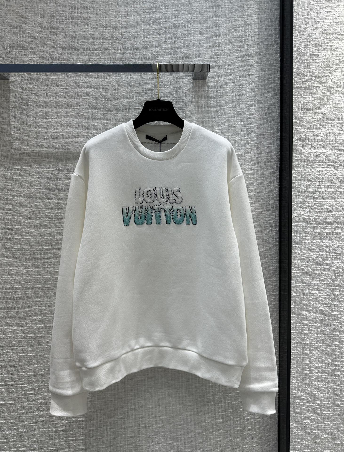 Louis Vuitton Store
 Clothing Sweatshirts Blue White Embroidery Cotton Fall/Winter Collection Casual