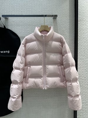 Alexander Wang Clothing Down Jacket Pink White Duck Down Fall/Winter Collection