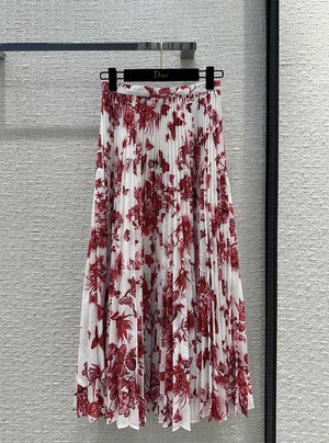 Dior Clothing Skirts Red Printing Spring Collection