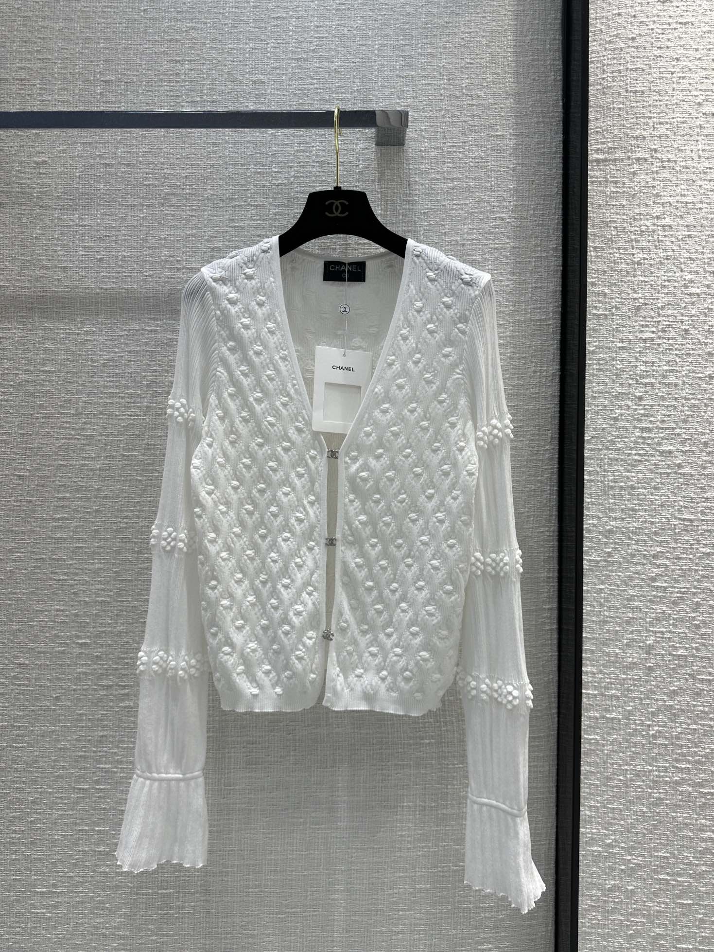 Chanel Ropa Rebecas Blanco Tejido Colección primavera – verano