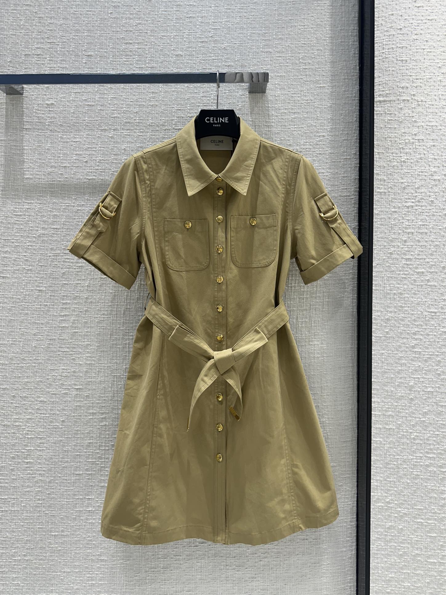 Réplica de diseñador tiendas
 Celine Clothing Dresses Khaki White Spring/Summer Collection