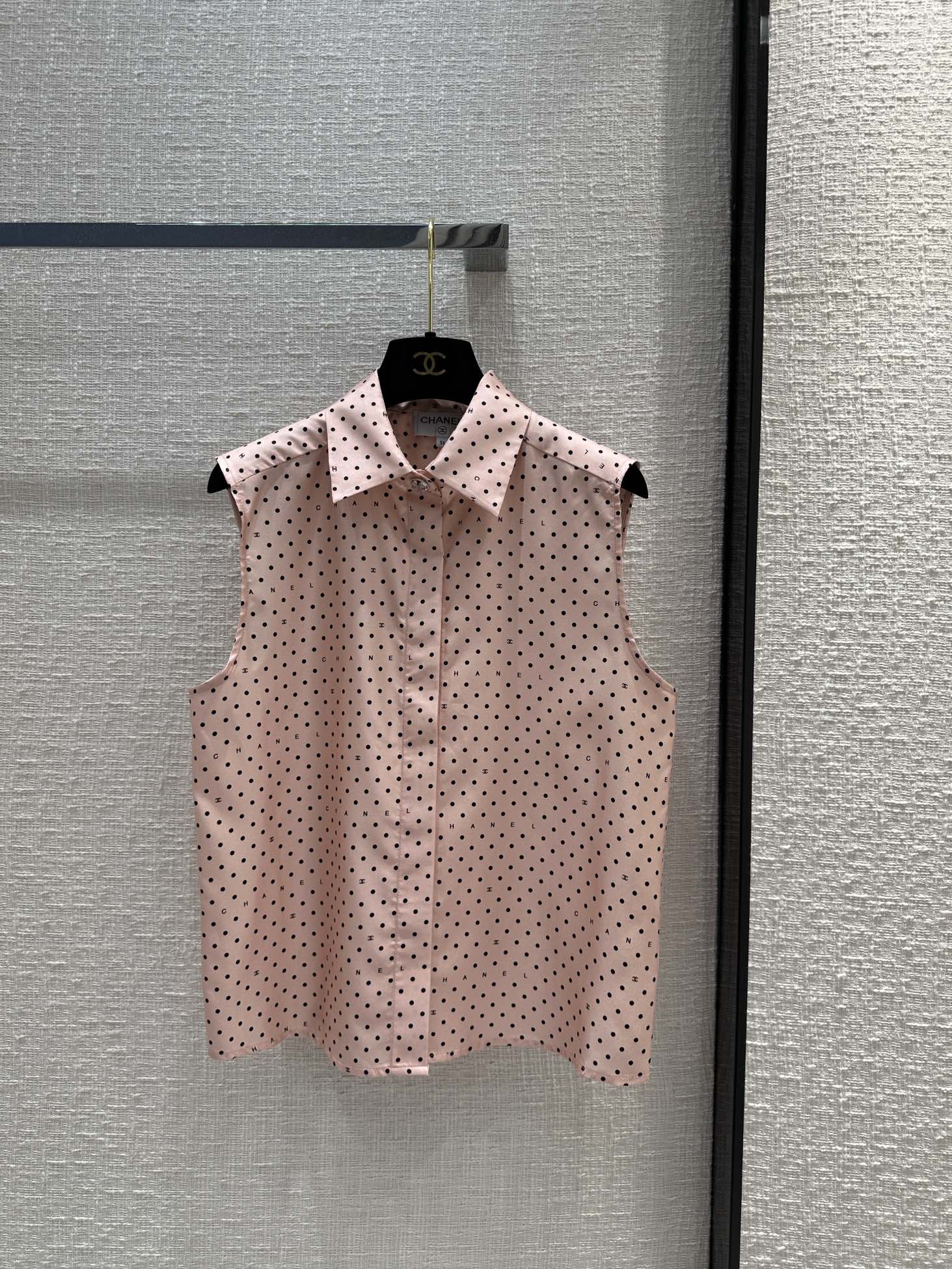 Chanel Diseñador
 Ropa Camisas y blusas Chaleco Rosa Impresión Seda Colección primavera – verano Casual