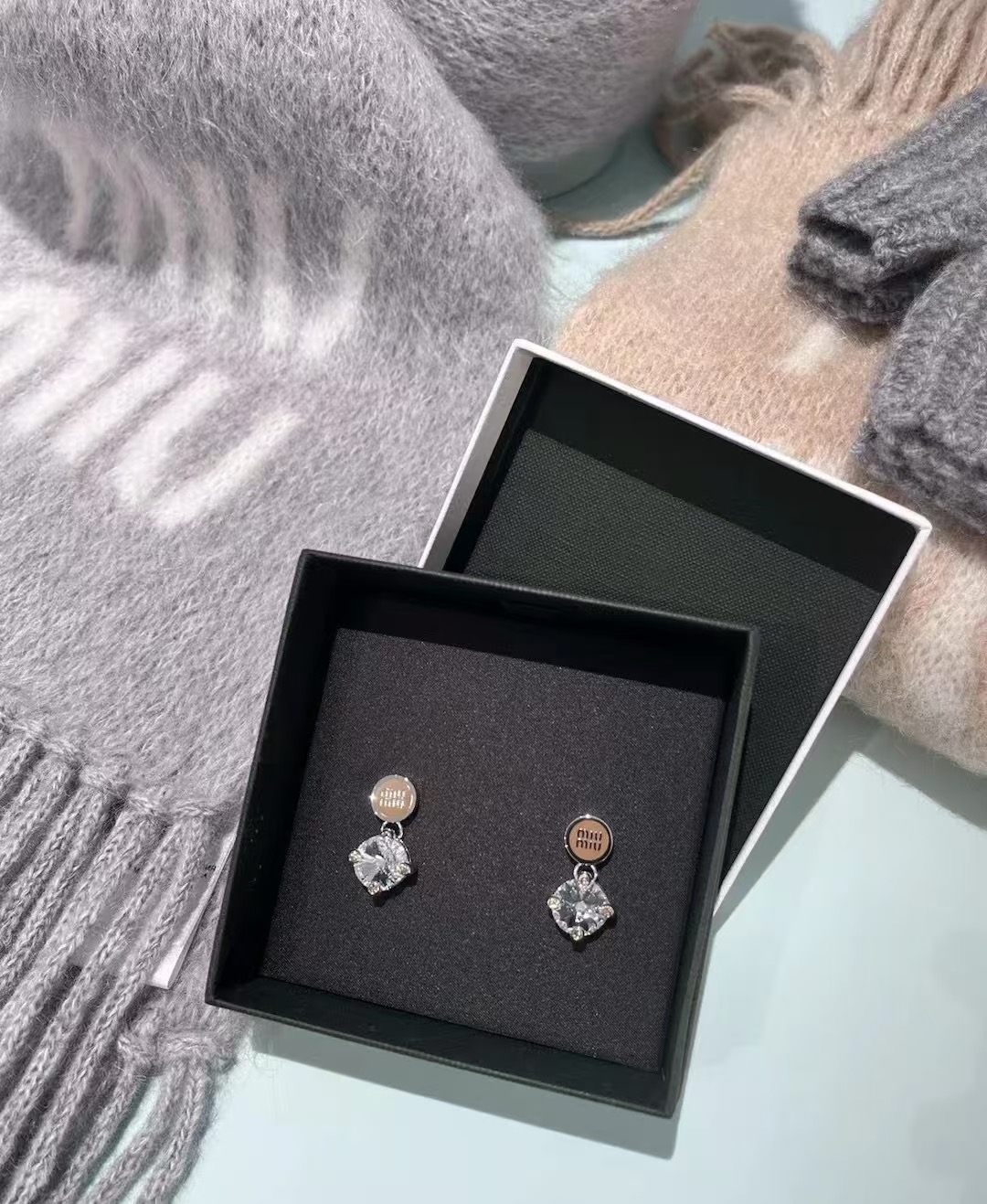 赵今麦同款miu耳钉🤎美拉德色系